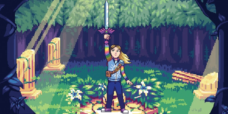 pixelated image of narcissa wright in break the game