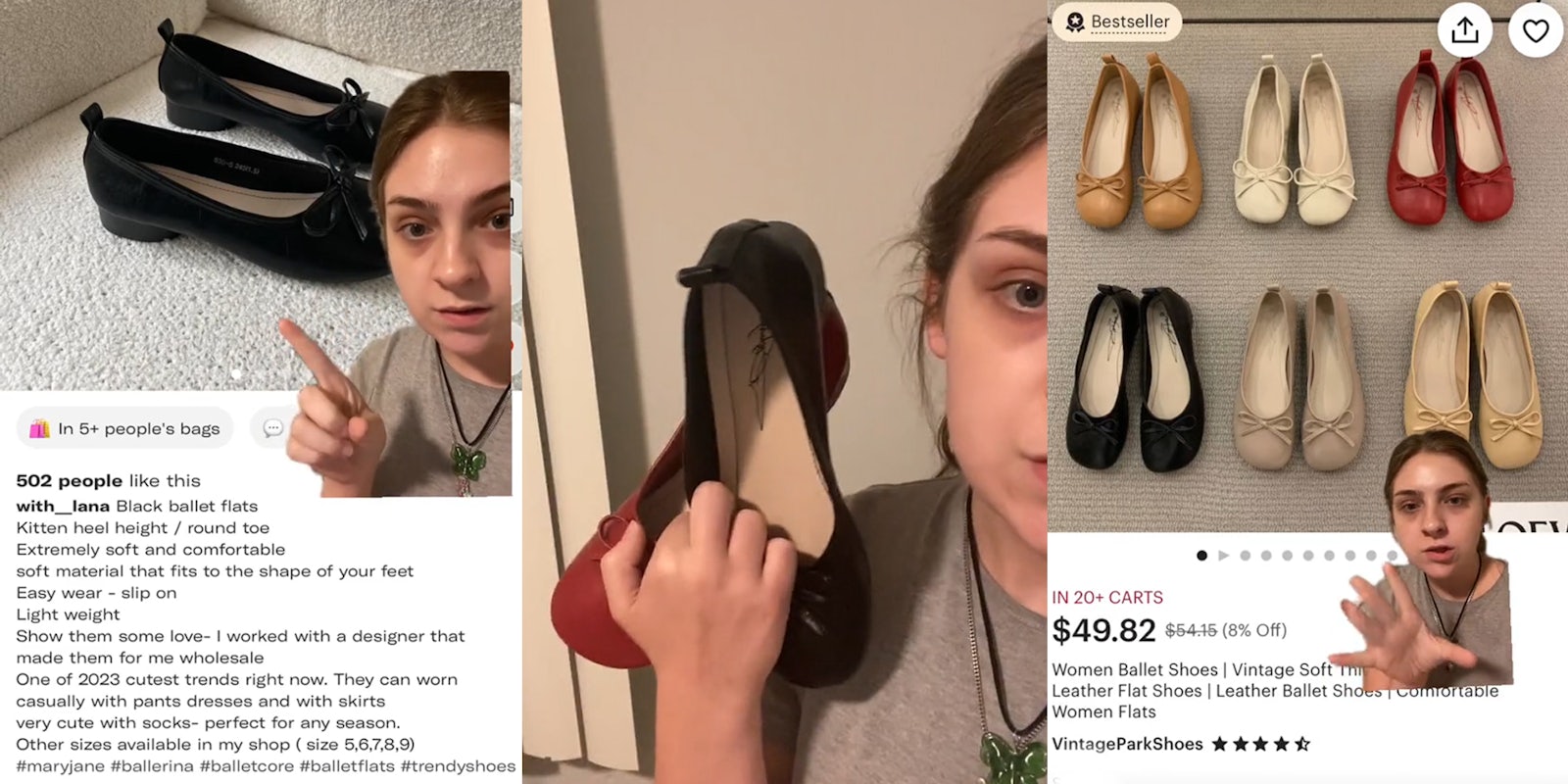 Shopper Finds $110 Depop Ballet Flats for for $50 on