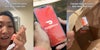 DoorDash customer speaking holding ketchup packets with caption 