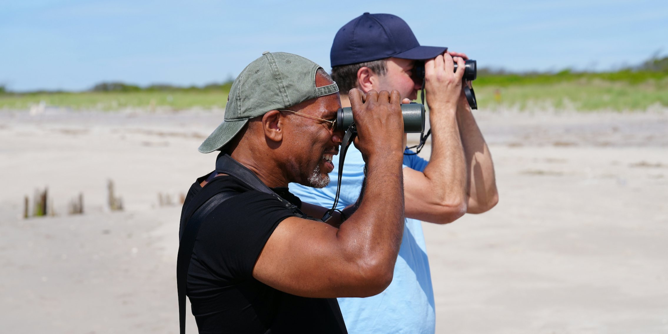 christian cooper (left) and chris allieri (right) in extraordinary birder with christian cooper