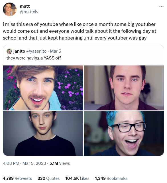 Gay YouTube tweet