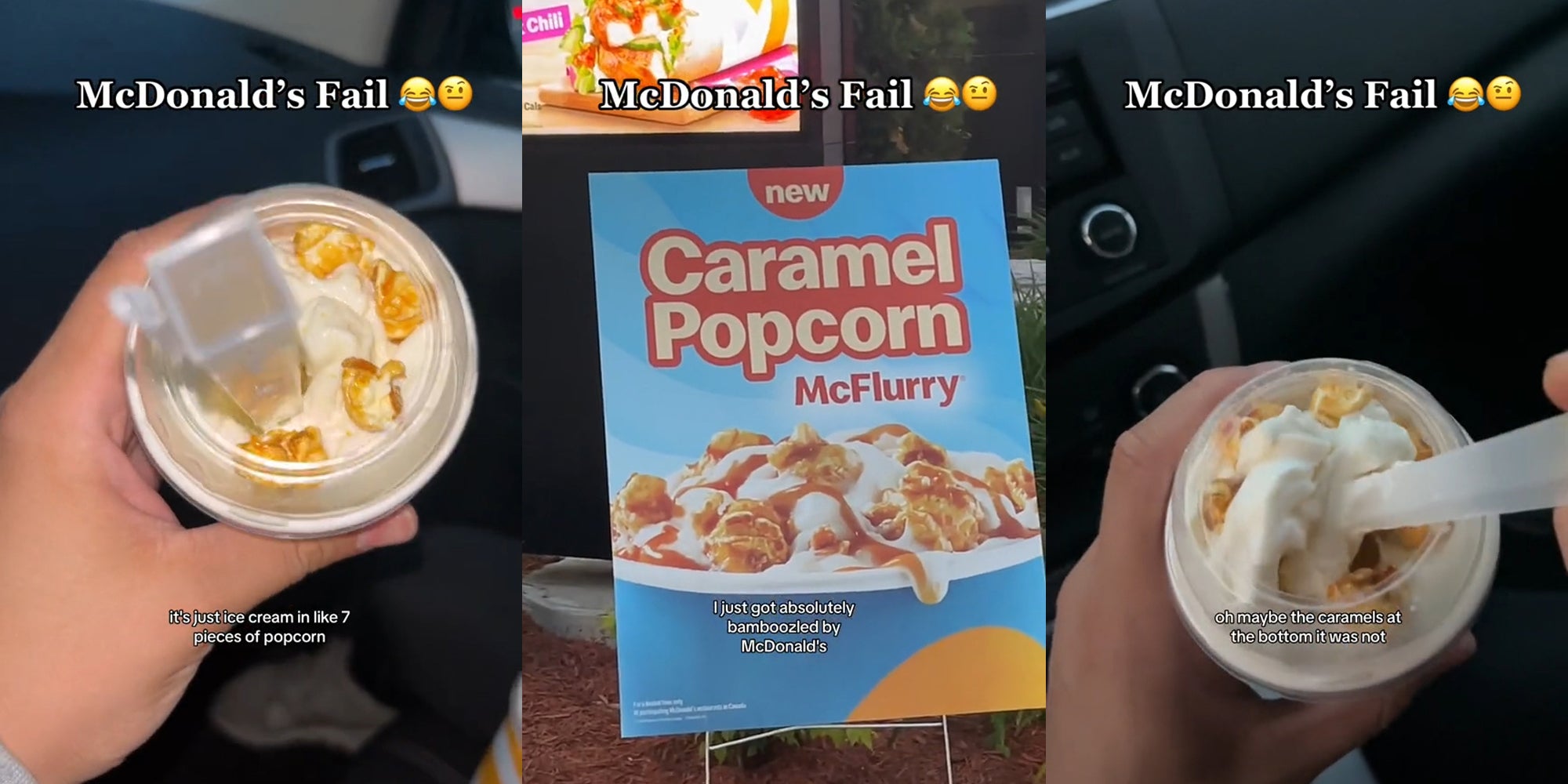 McDonald's Customer Shares Caramel Popcorn McFlurry Fail