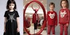 AI generated image of child in satanic dress in front of grey background (l) AI generated image of Target Baphomet display (c) AI generated image of children in satanic pj's in front of grey background (r)