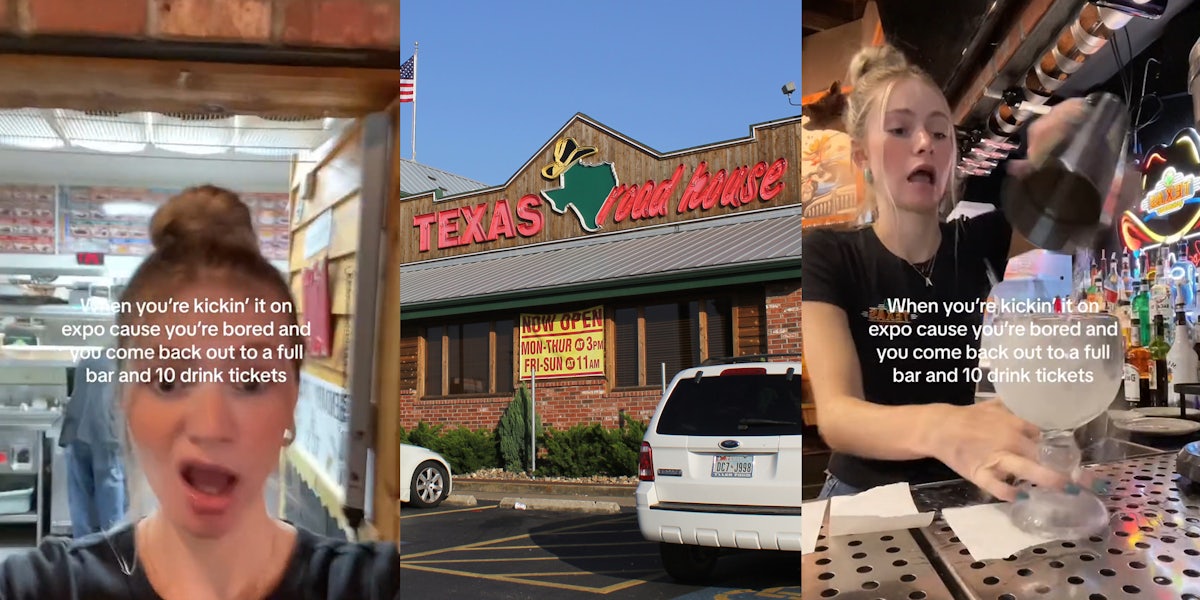 Texas Roadhouse Bartender Helps With Expo. It backfires