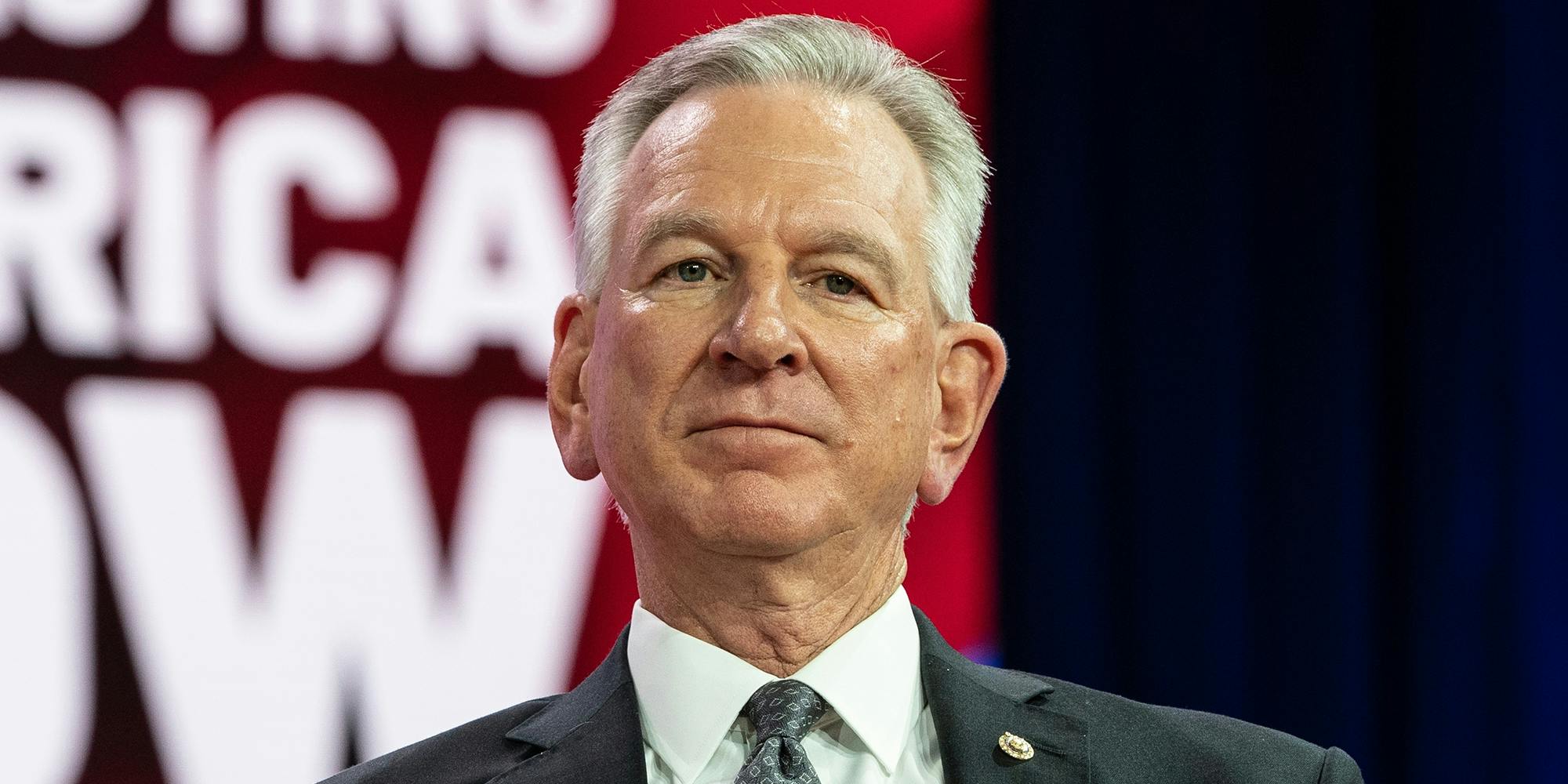 US Senator Tommy Tuberville speaks on the 1st day of CPAC Washington, DC conference at Gaylord National Harbor Resort Convention on March 2, 2023