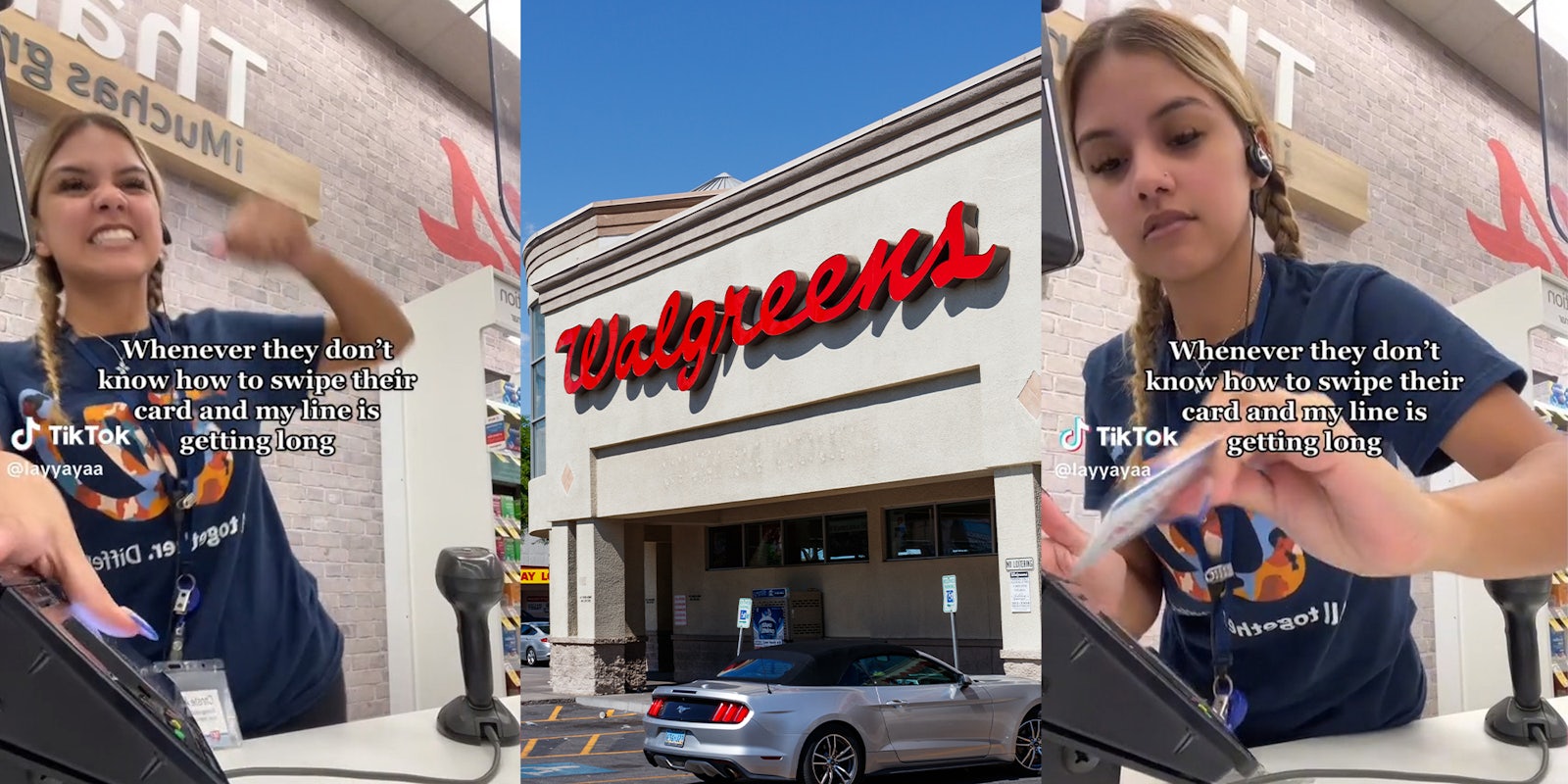 Walgreens worker calls out customers who slow down line with bad card swipes