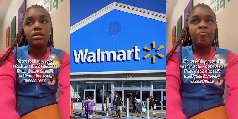 Walmart worker says she gets notified every time a customer doesn't scan an item at self-checkout