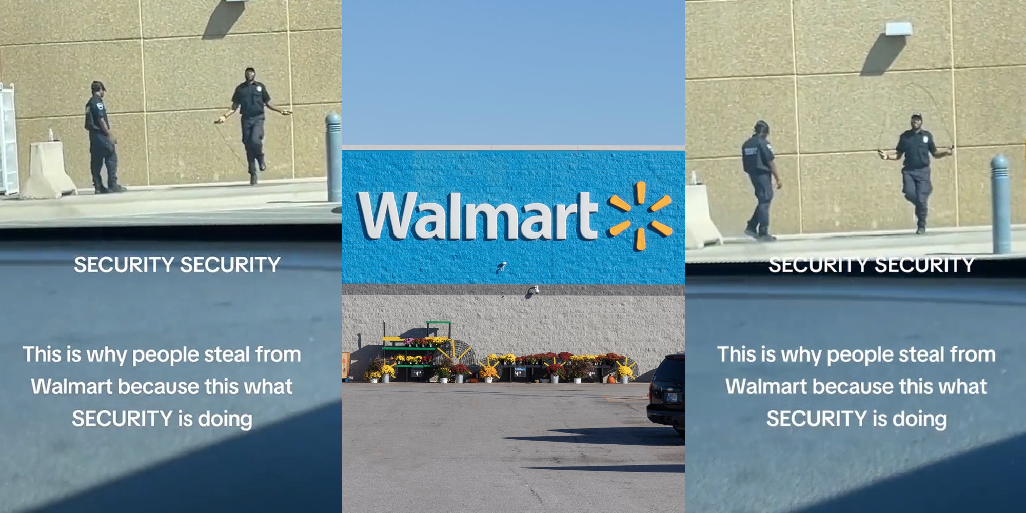 Customer Spots Walmart Security Jumping Rope Outside Store