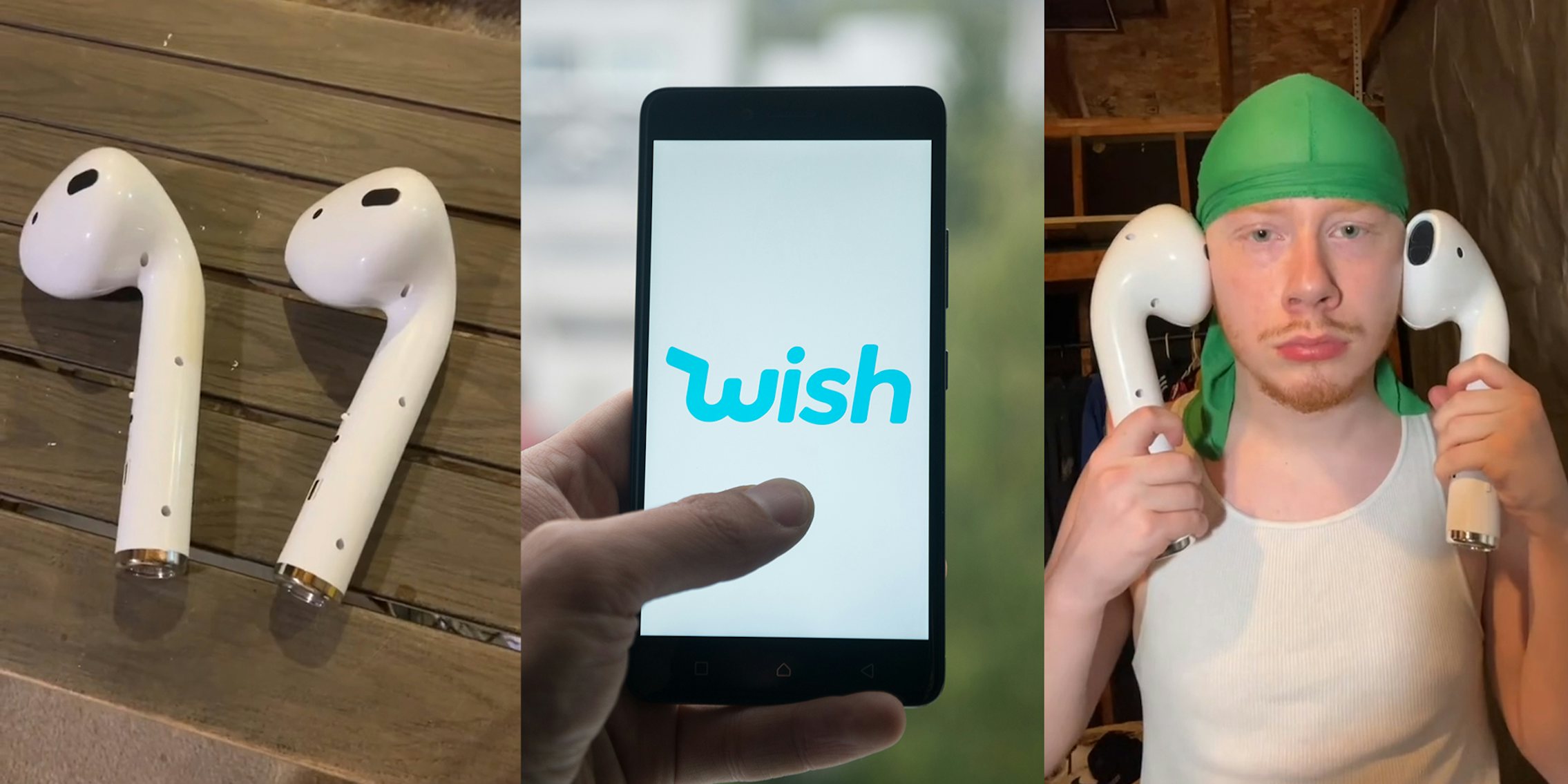 Customer buys Apple Airpods from Wish