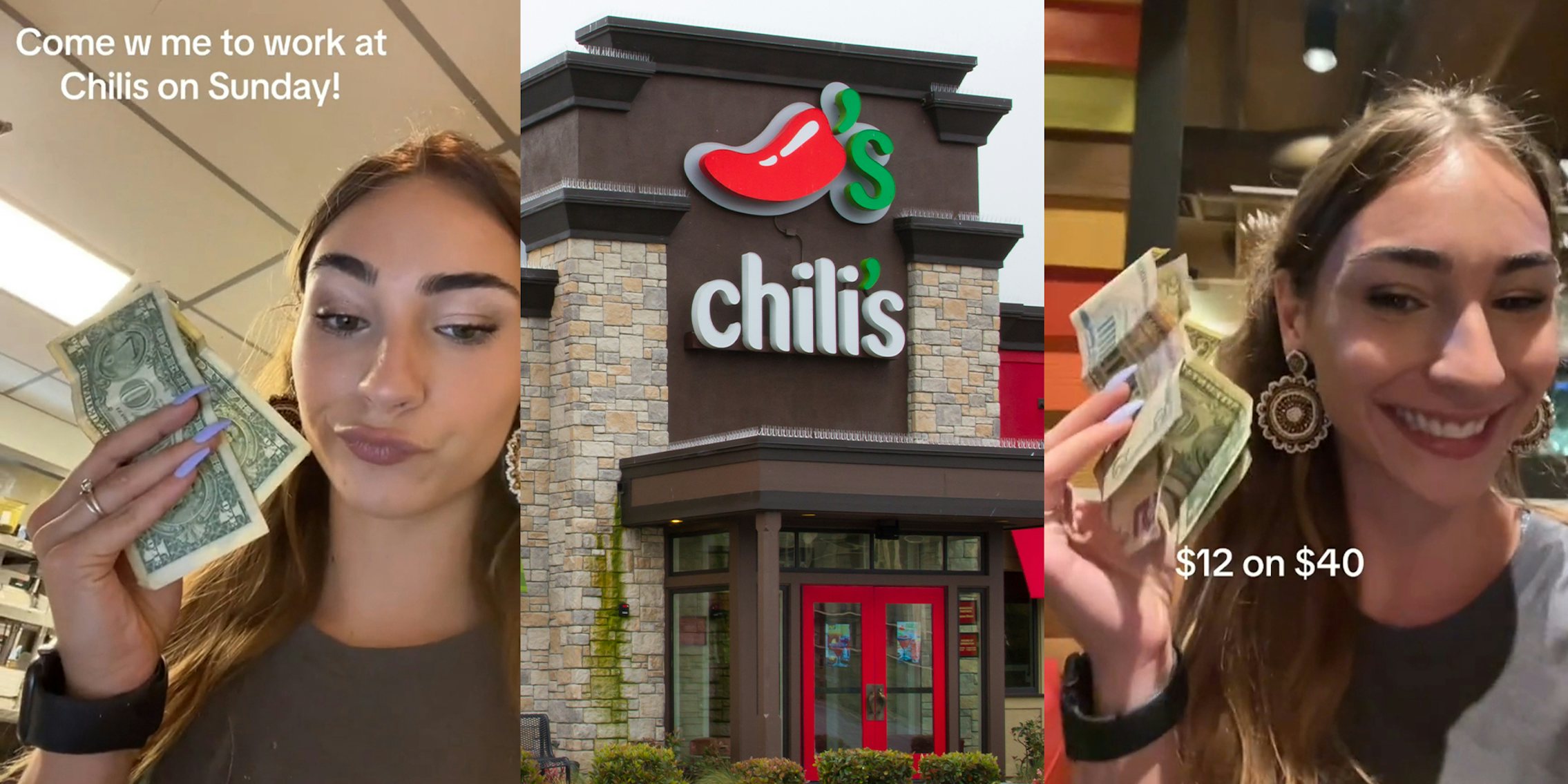 Chili's worker shares all the tips she makes in a day