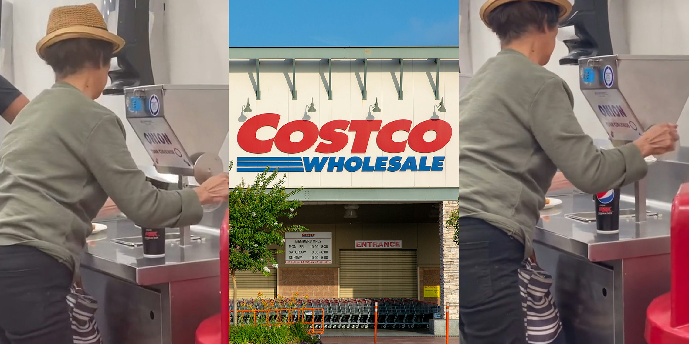 Costco customer caught filling soda cup with onions