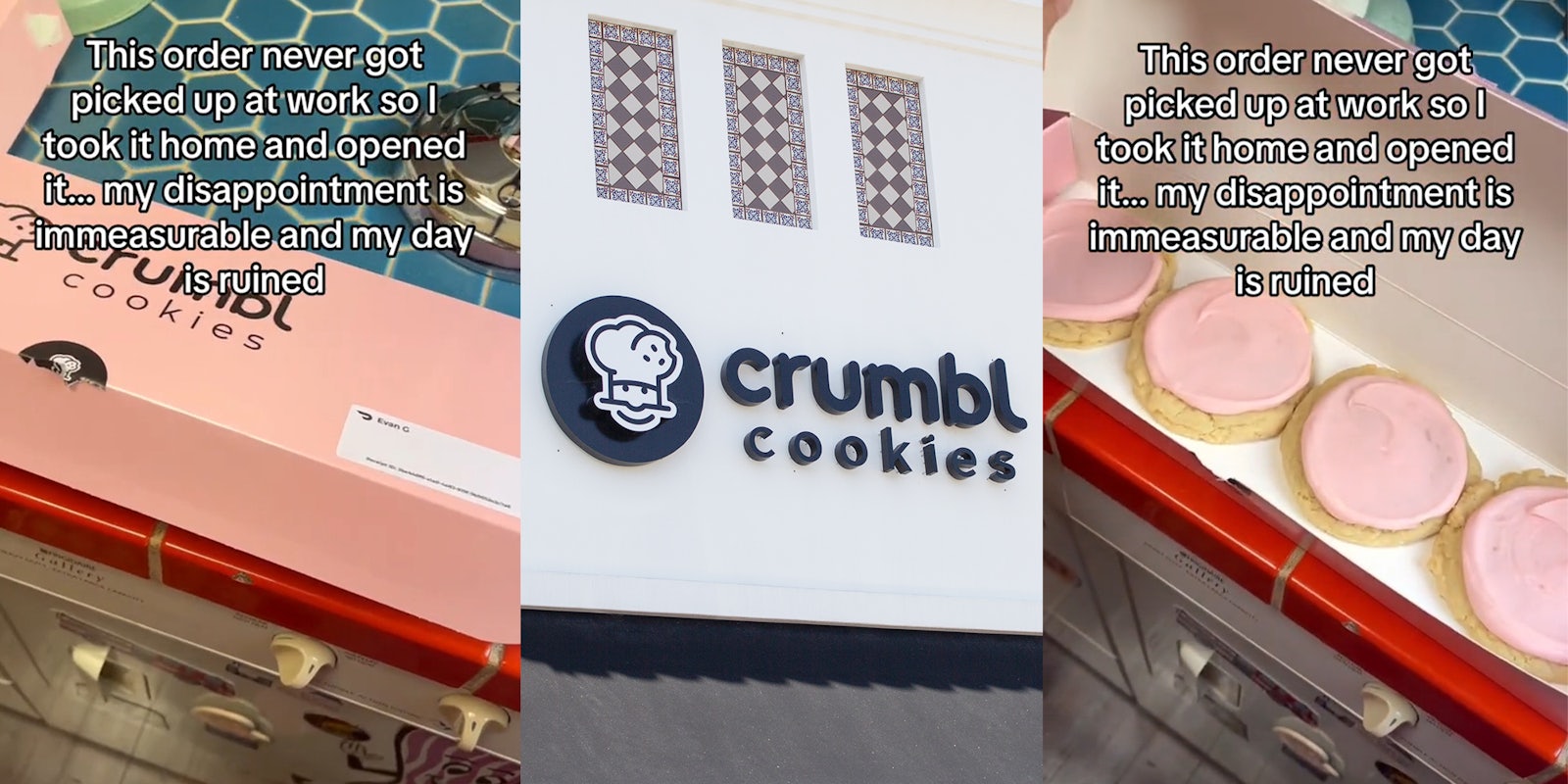 Crumbl cookie worker takes home order that was never picked up.