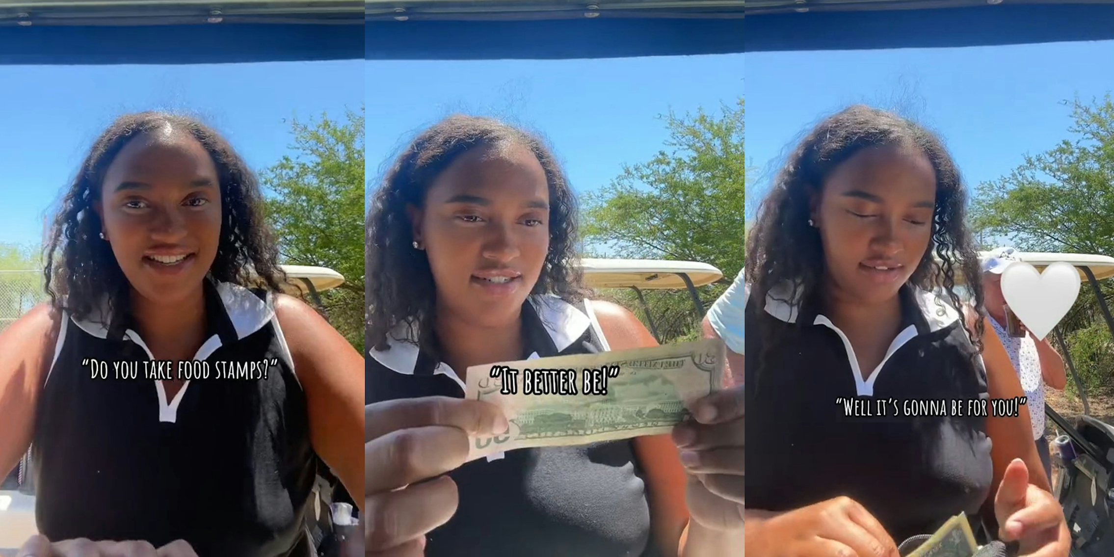 Black golf cart drink server gets asked if she takes ‘food stamps’ by white golfer
