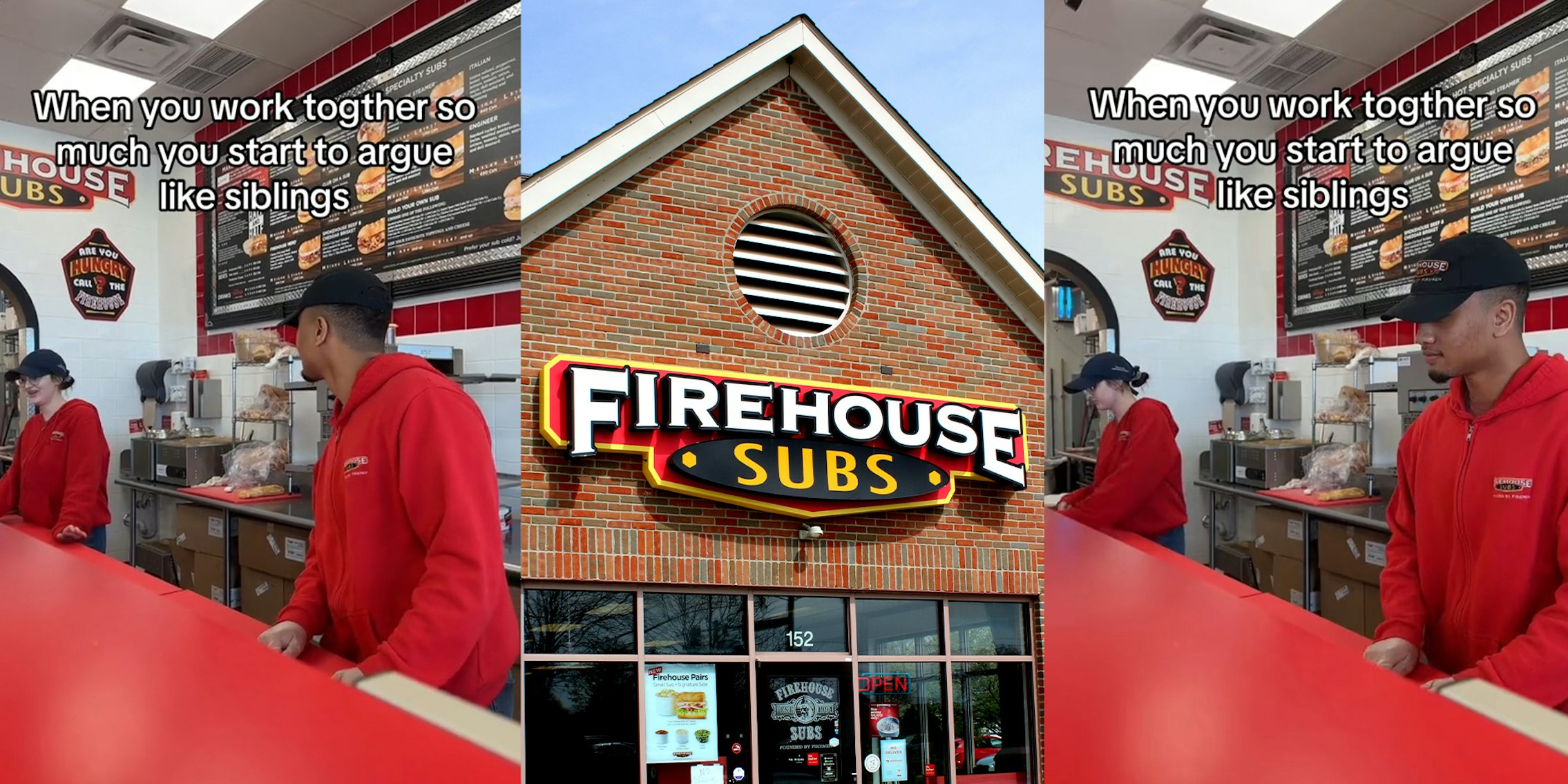 Firehouse Subs worker says she argues with co-worker like siblings