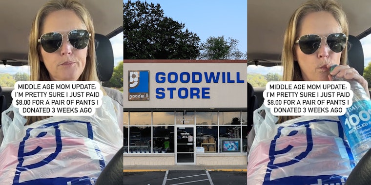 Woman buys pants at goodwill she is the one who donated them