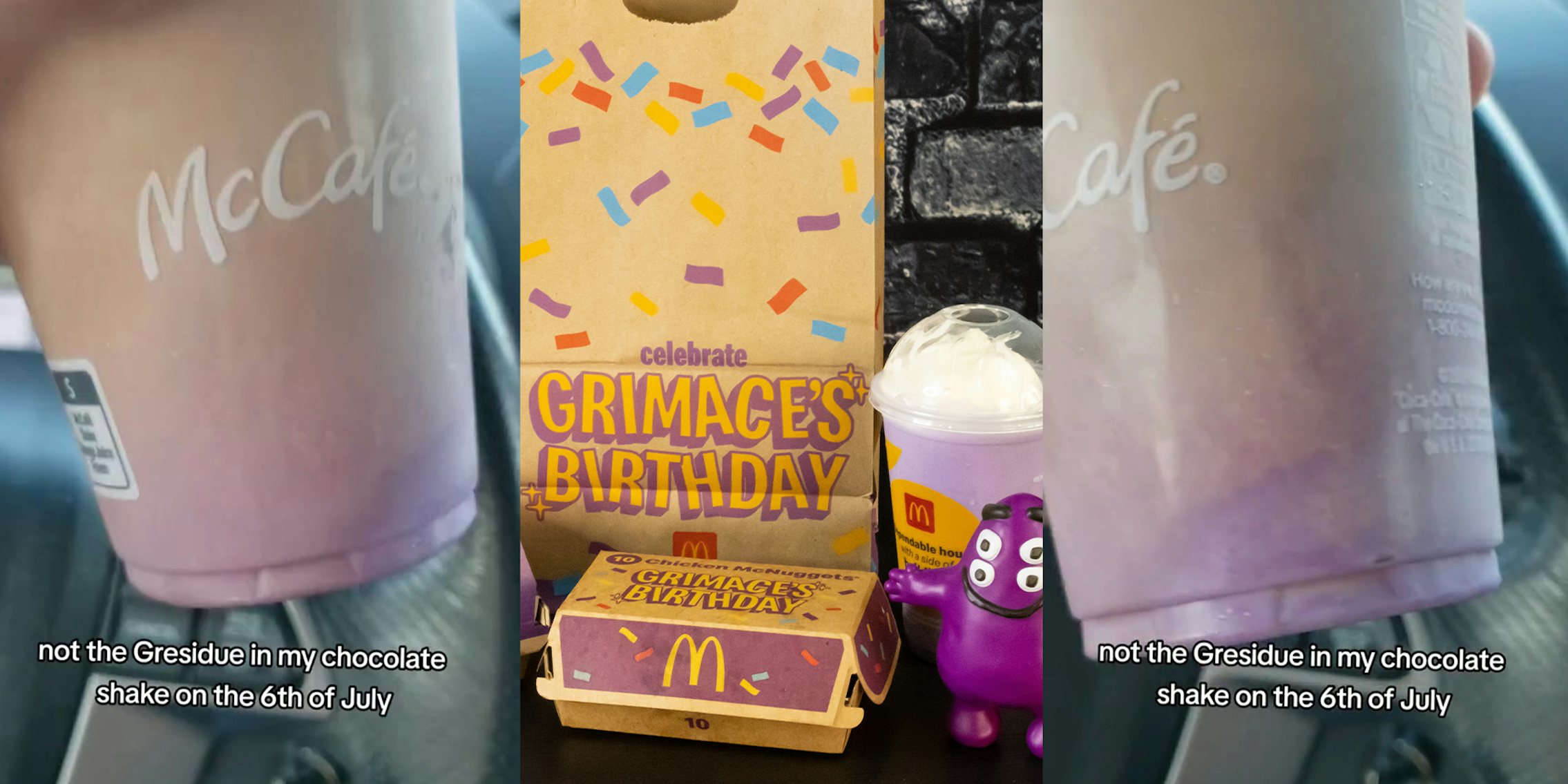 Grimace Birthday Special at McDonalds