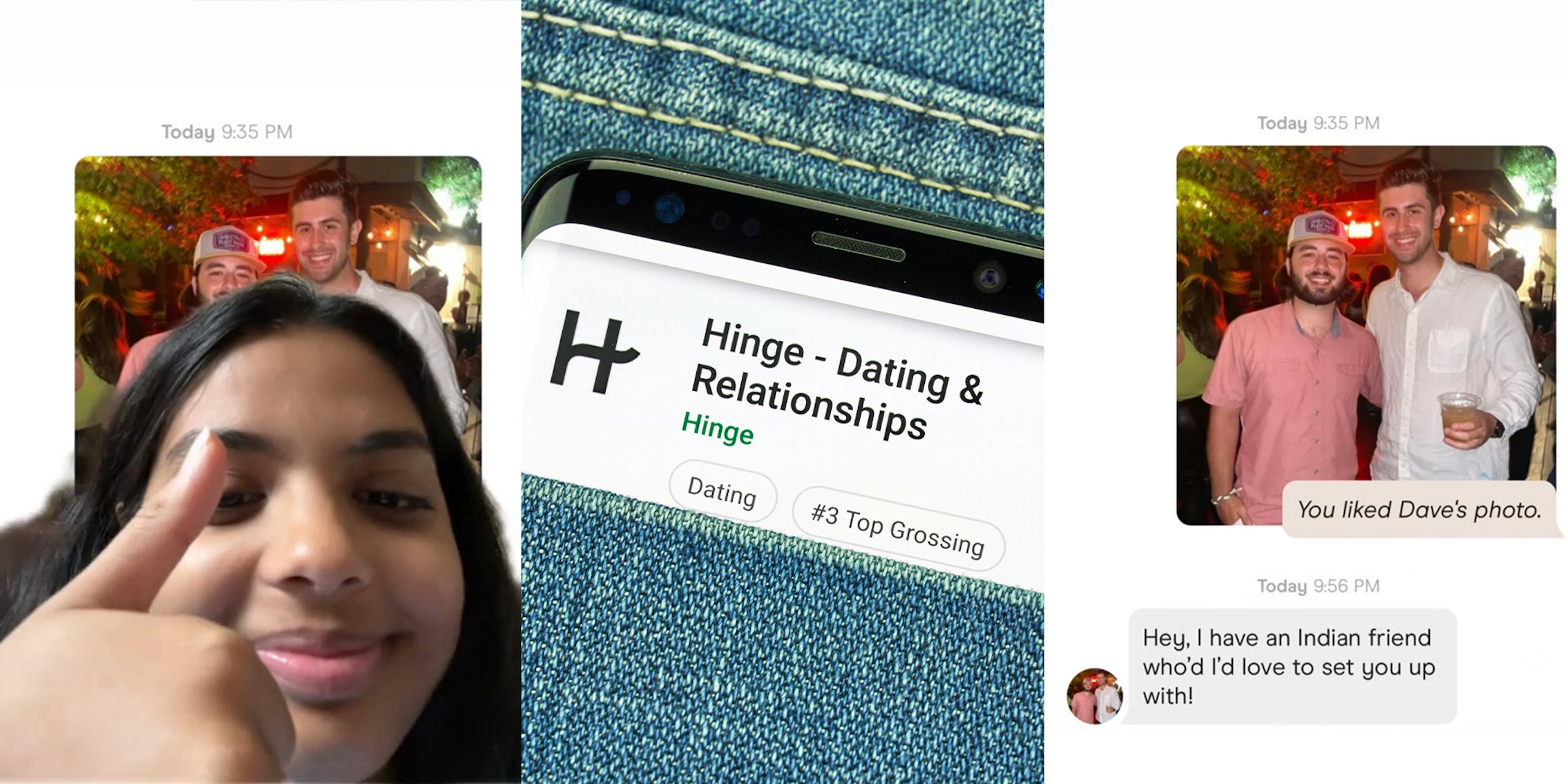 Indian woman matches with white man on Hinge