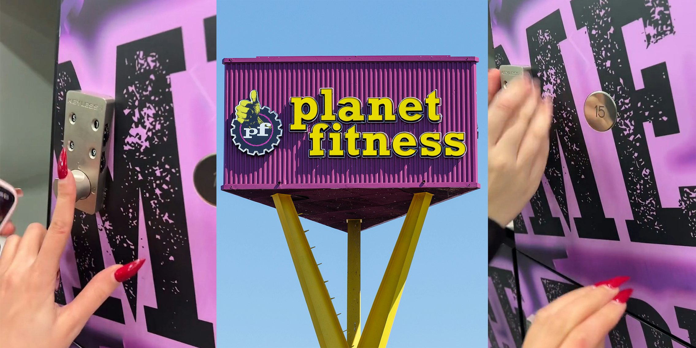 Gym customers locked inside a Planet Fitness