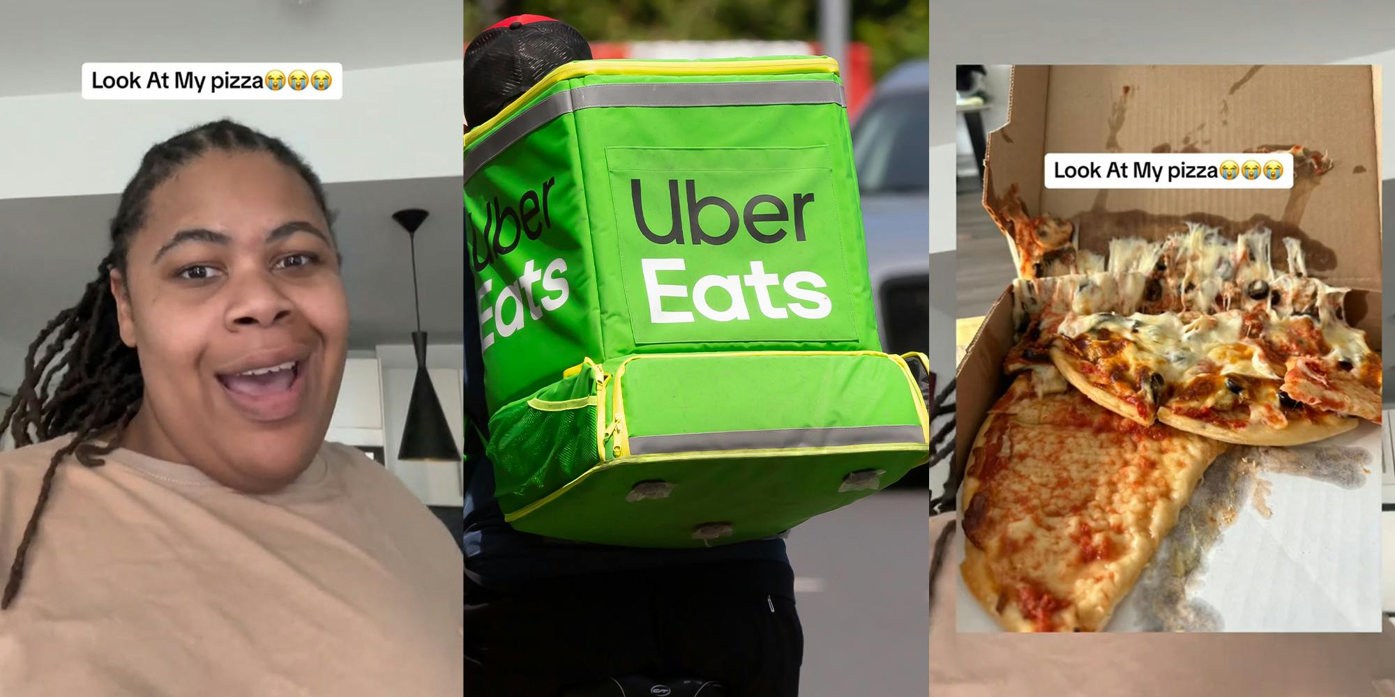 UberEats customer says driver delivered her pizza on a scooter, pulled it out of his backpack