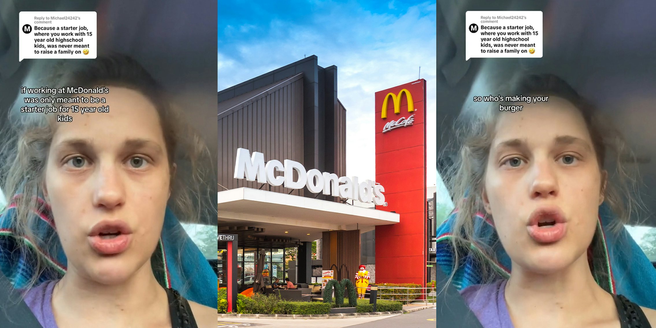 Worker slams viewer for saying McDonald's is only a 'starter job' for 15-year-olds