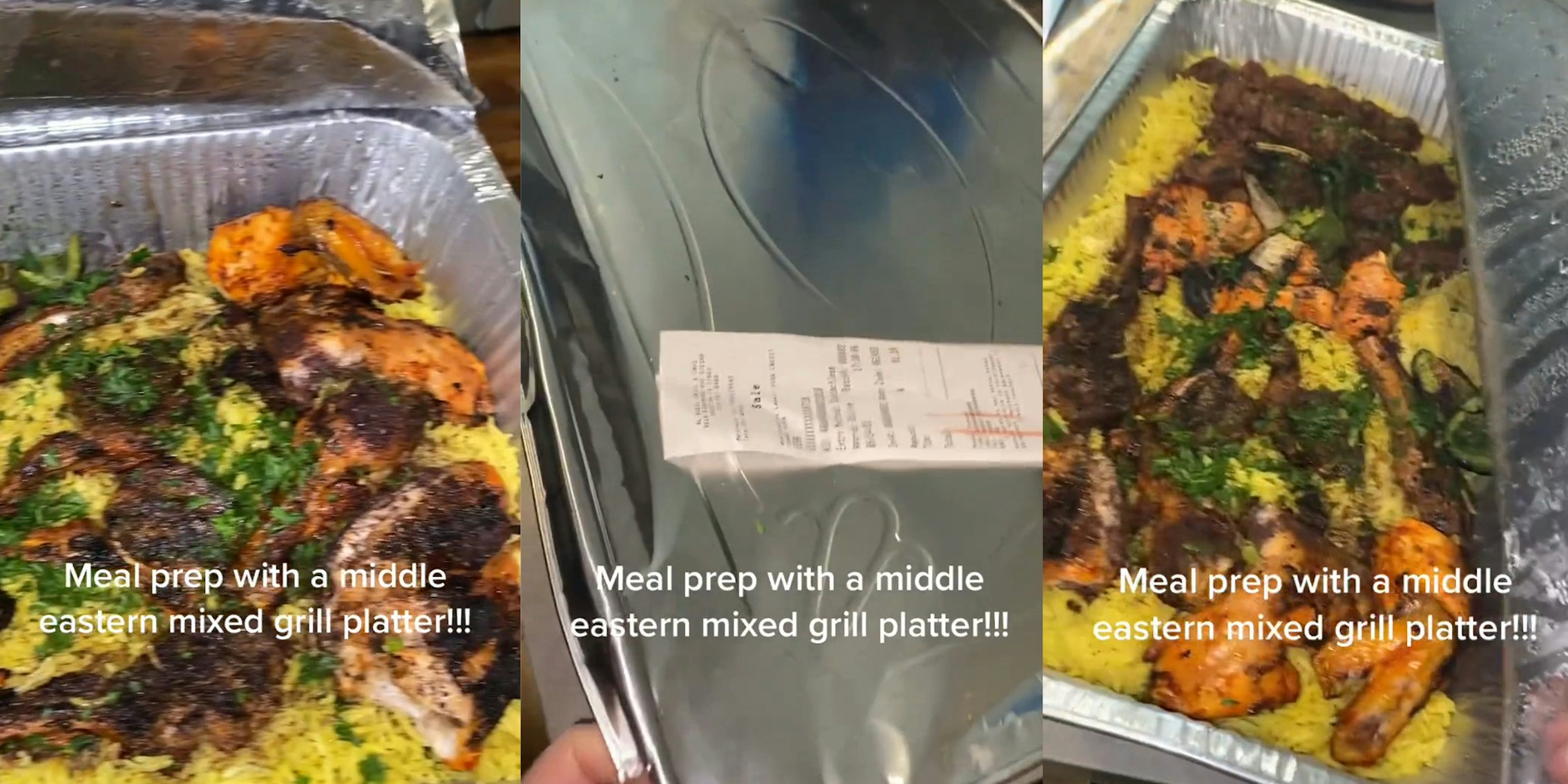 Customer shares 'meal prep' hack with Middle Eastern platter for $80