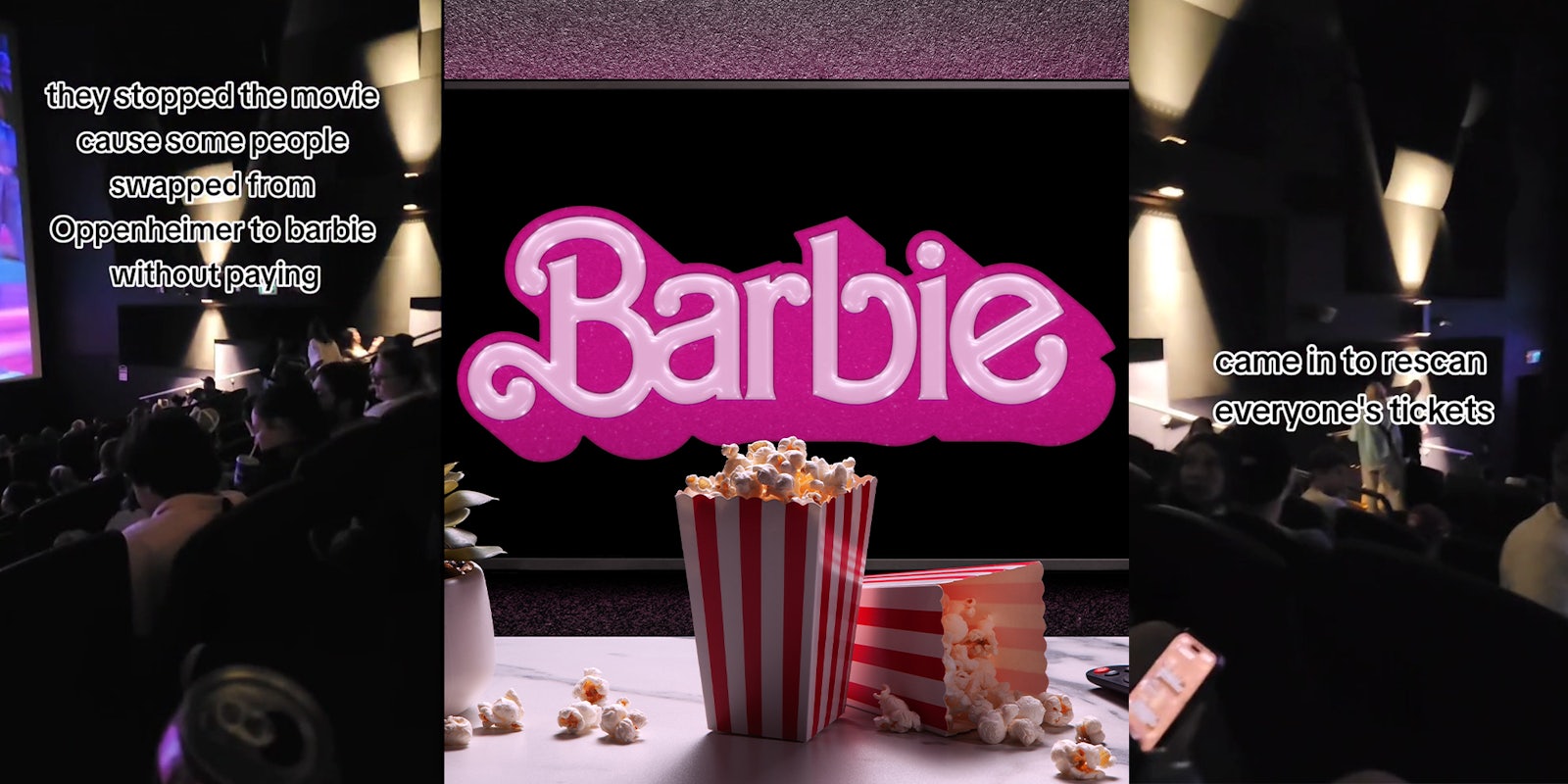 Movie theater stops 'Barbie' showing midway to rescan everyone's tickets after Oppenheimer watchers snuck in
