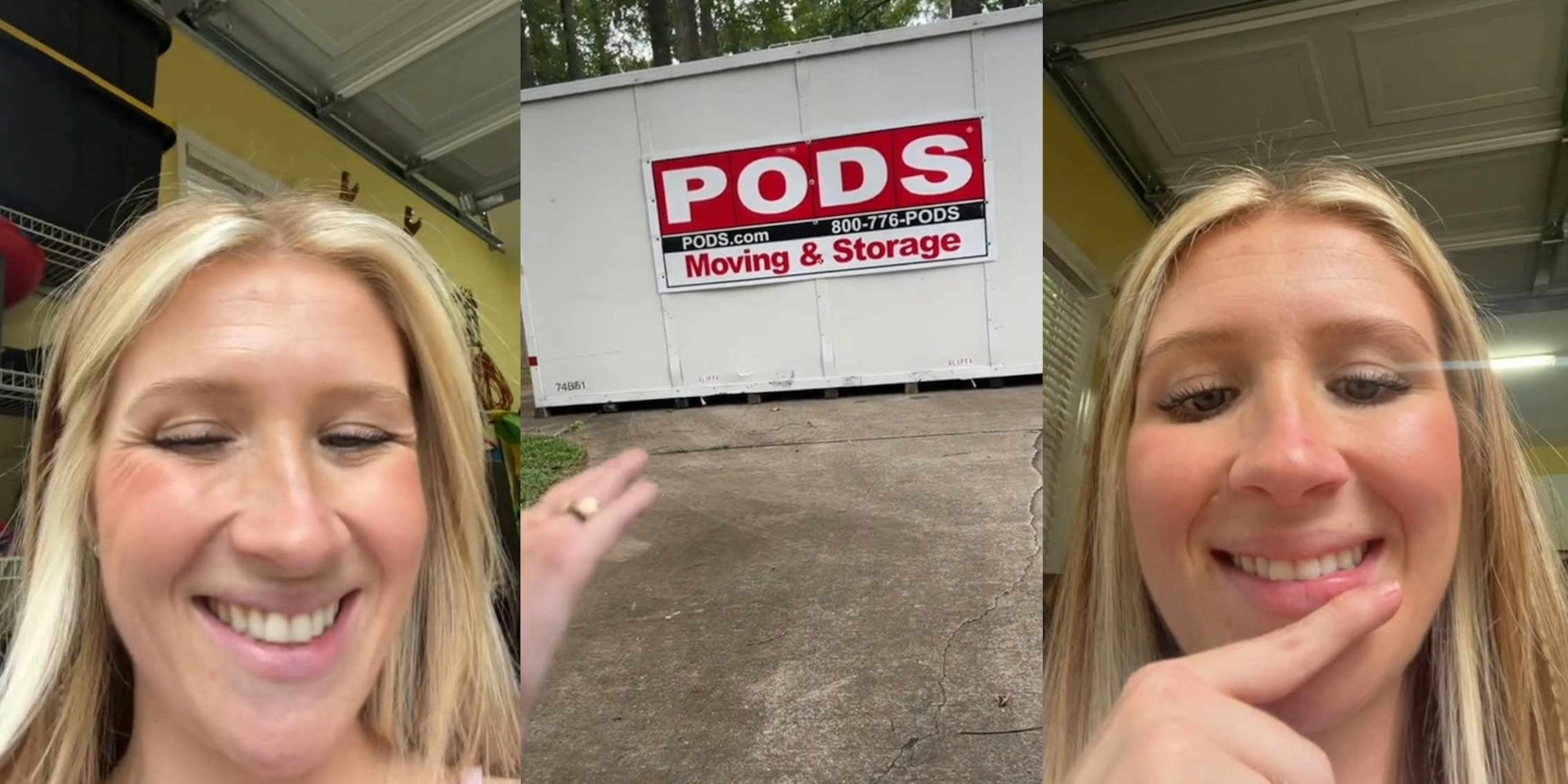 TikToker says PODS delivered a giant container to her house.