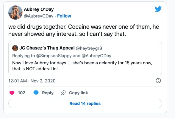 donald trump jr cocaine speculation tweet from ex girlfriend