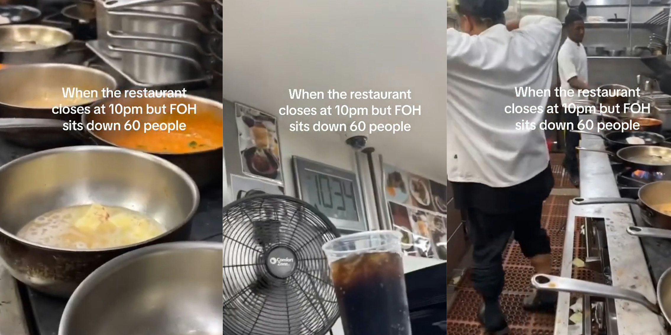 Line cook posts what his kitchen looks like at close. His restaurant just seated 60 people