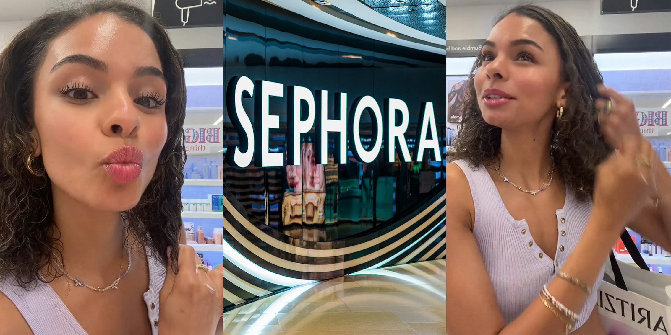 Shopper says she 'gets ready' at Sephora, tries every sample product