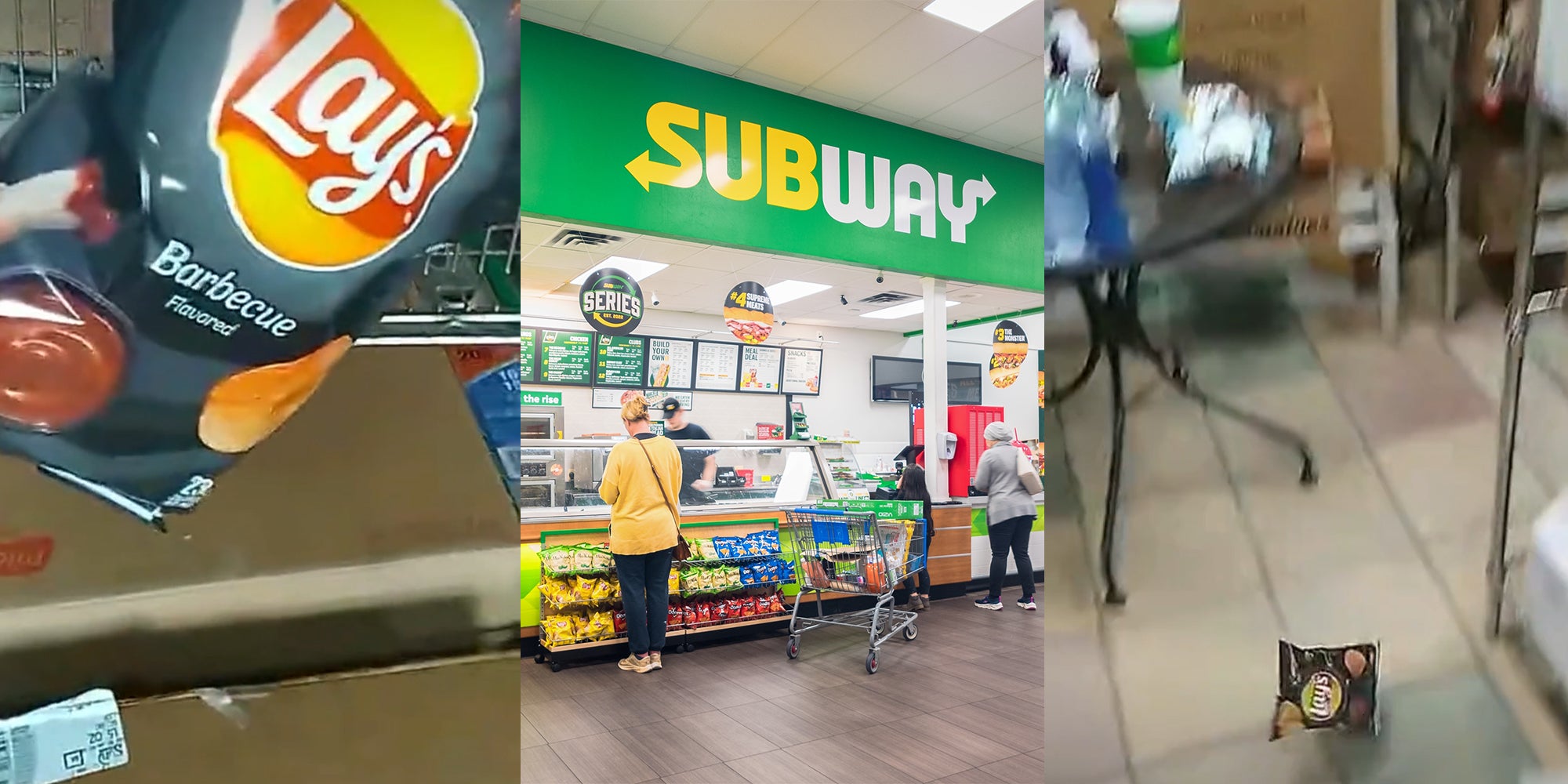 Subway Employee Shows Off Lay's Bag Filled With Just Air