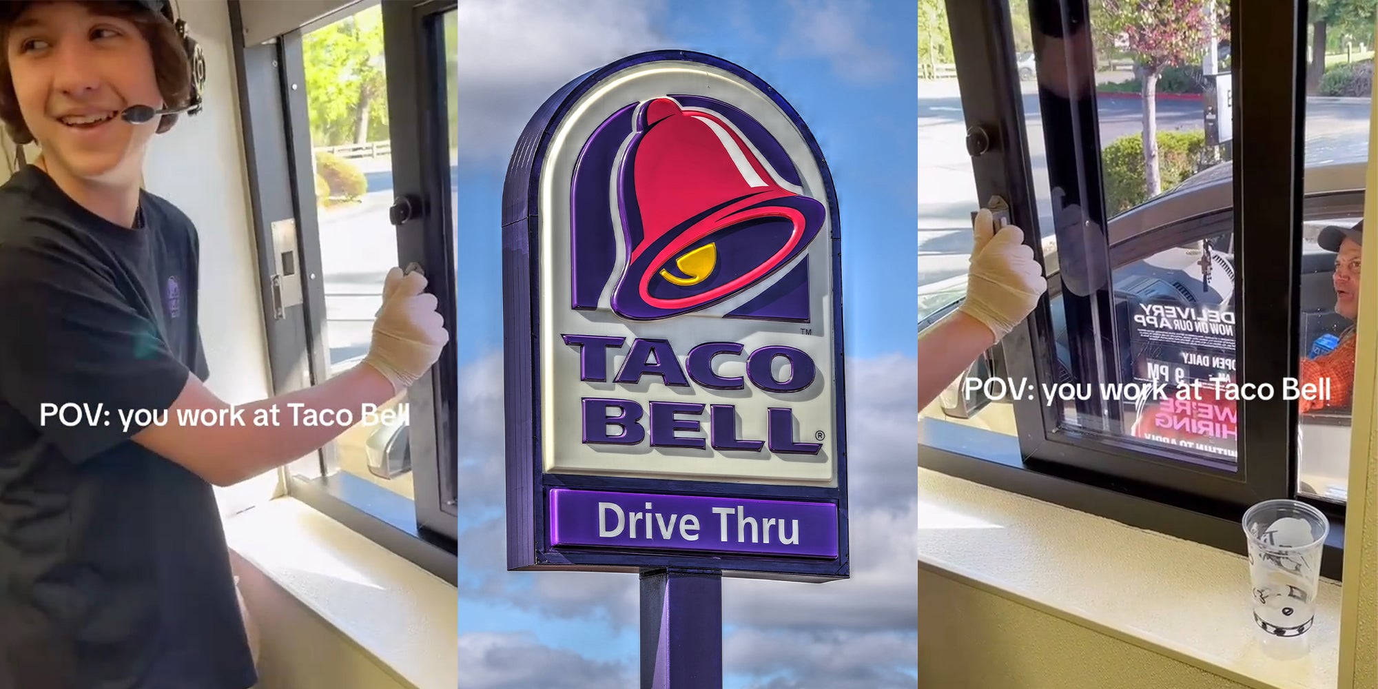 taco bell drive thru window