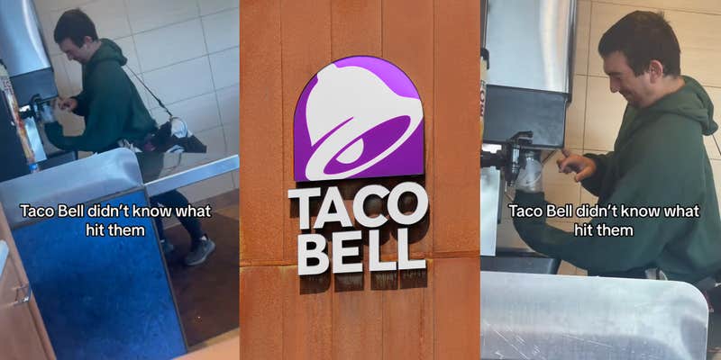 Man Throws Baja Blast At Taco Bell Taco Bell Customer Fills 5-Gallon Container with Baja Blast