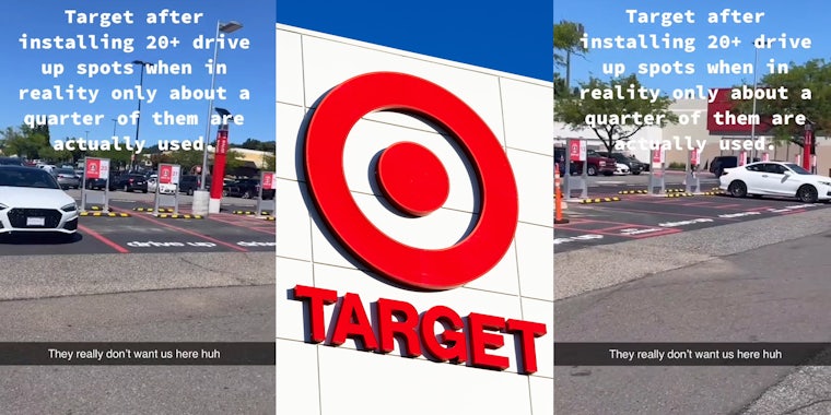 target shopper calls out store for taking up good spaces for drive-up orders