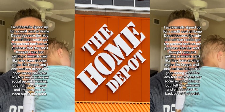Customer Accidentally signs up for a credit card at home depot
