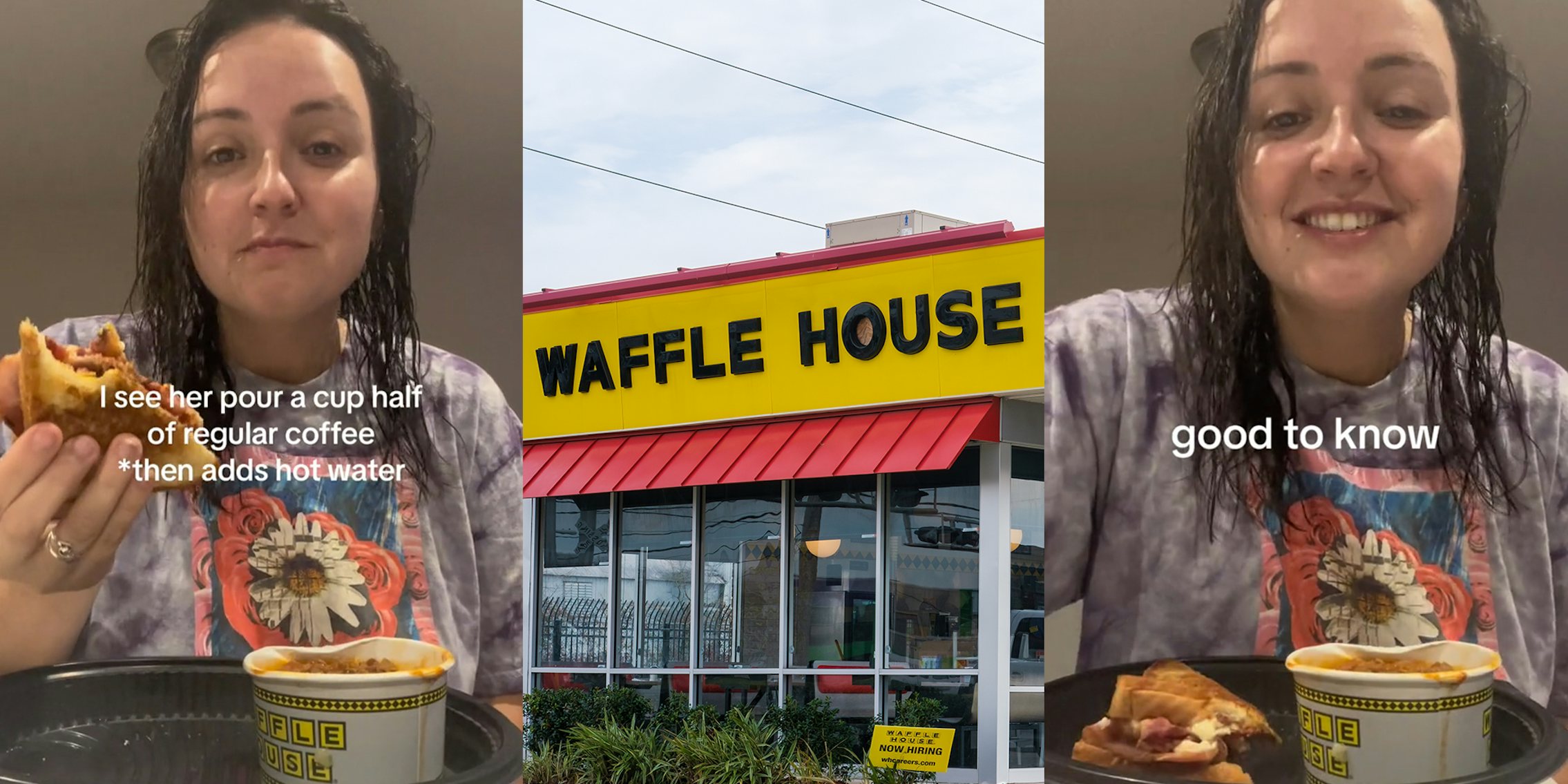 Waffle House customer asks for decaf coffee. She catches worker pouring regular coffee and watering it down