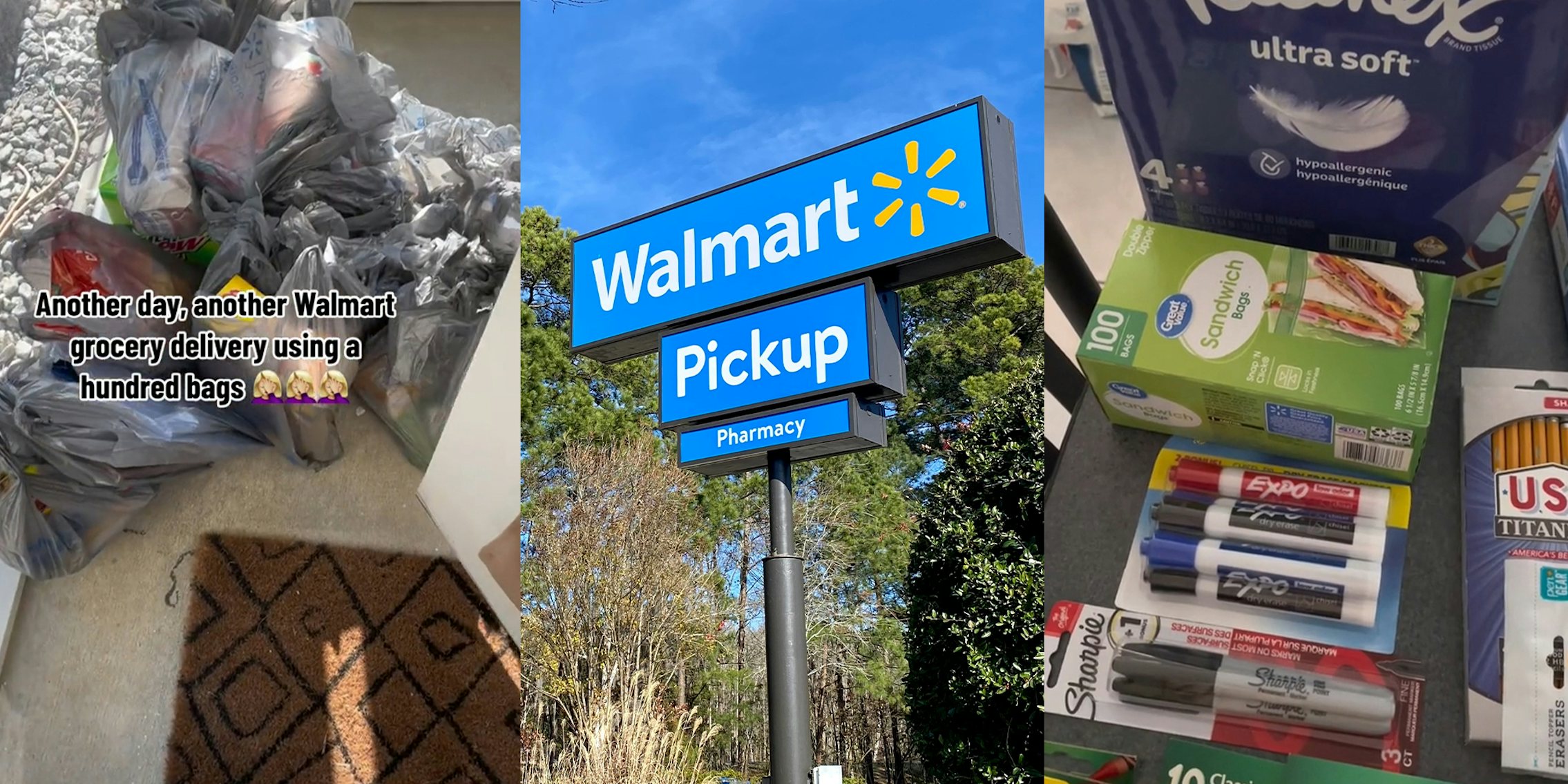 Walmart pick-up customer says every item was placed in individual bag for 45-item order
