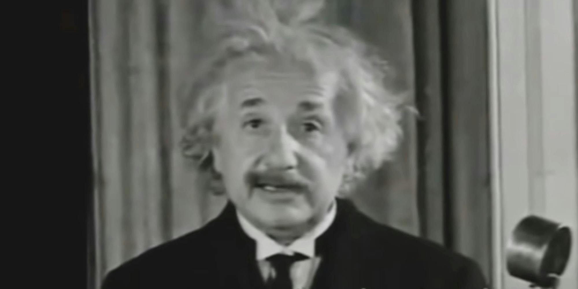 Albert Einstein speaking