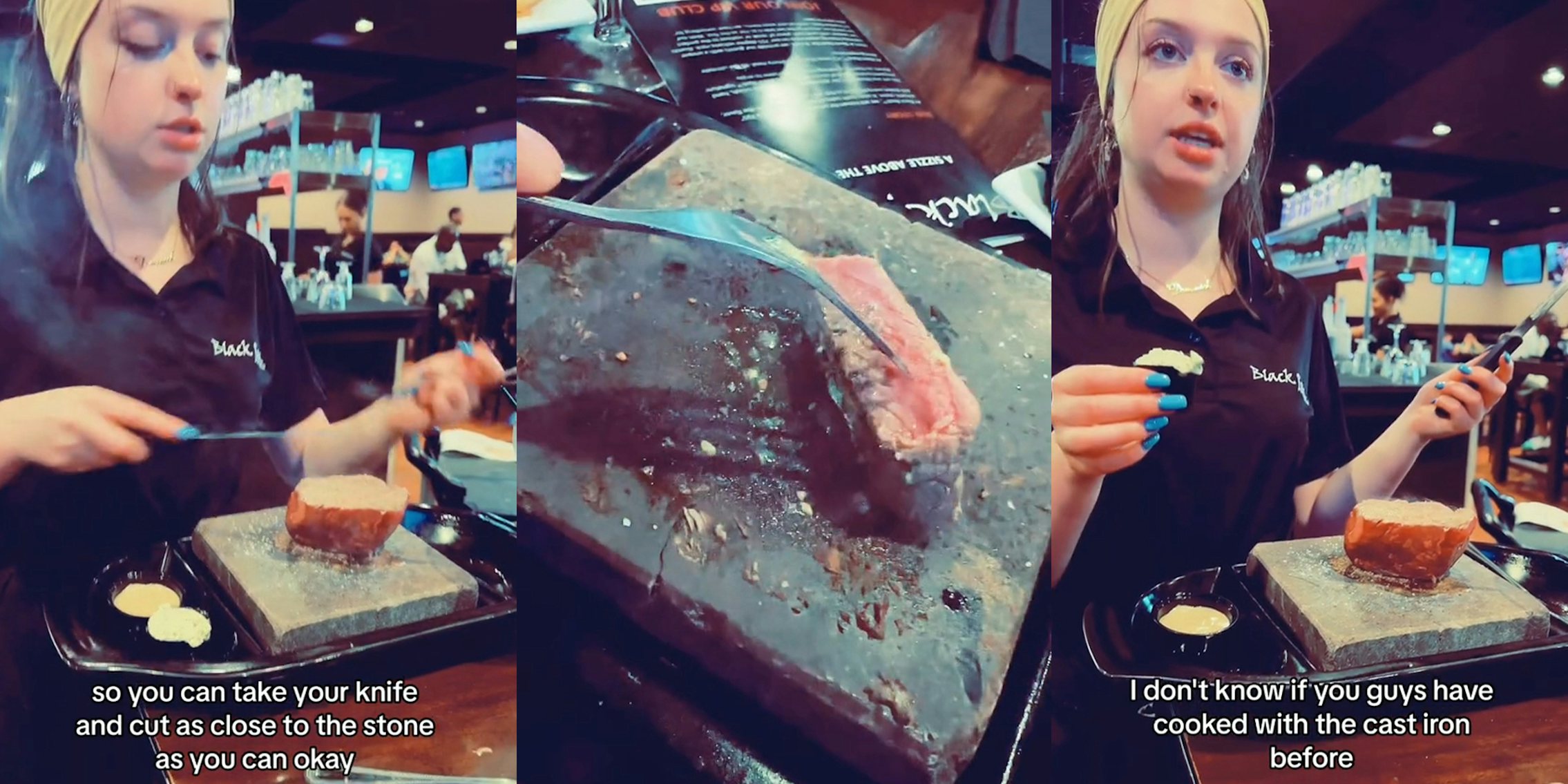 customers cook their own steak