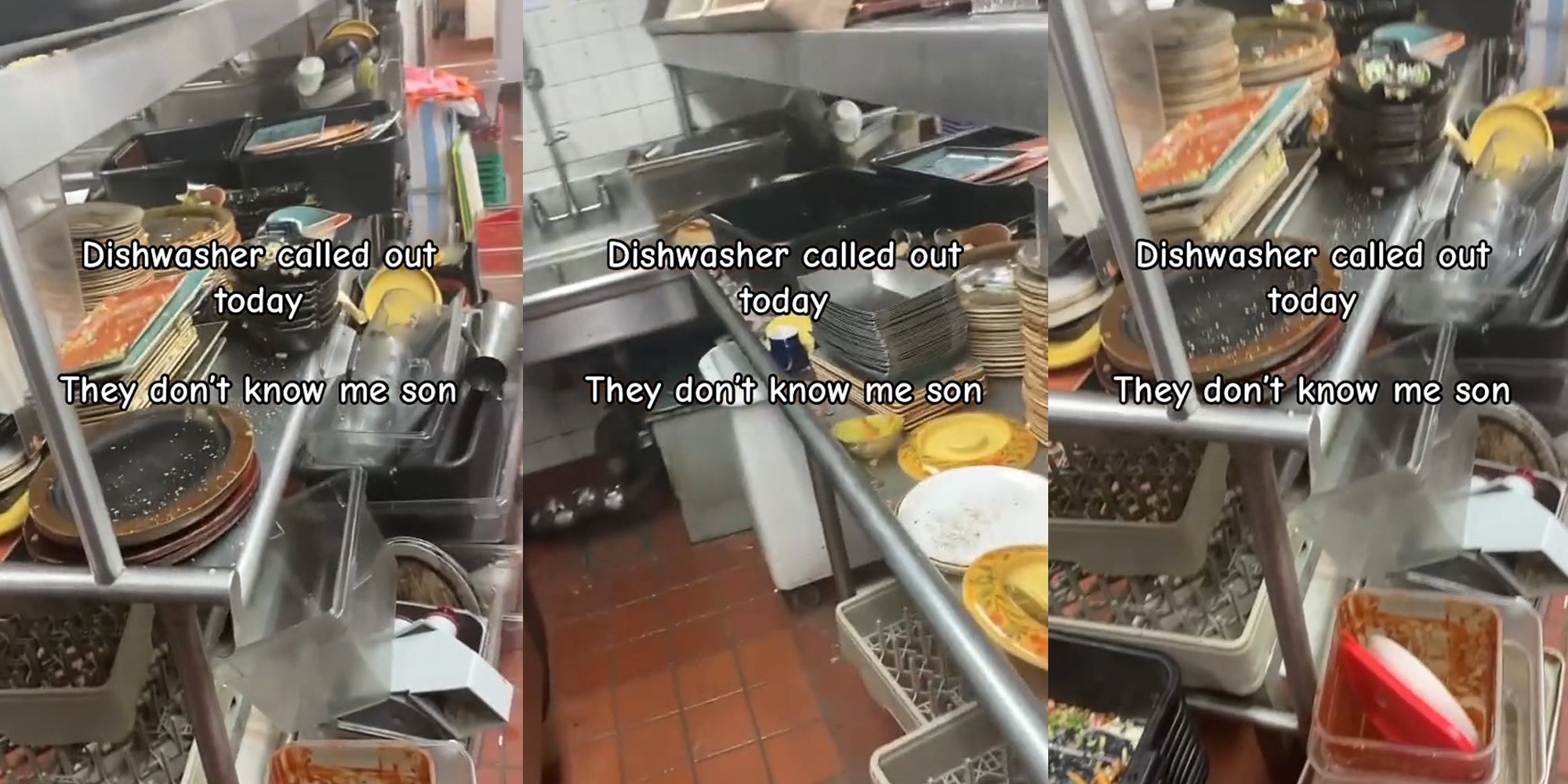 Restaurant Worker Has to Clean Kitchen After Dishwasher calls out