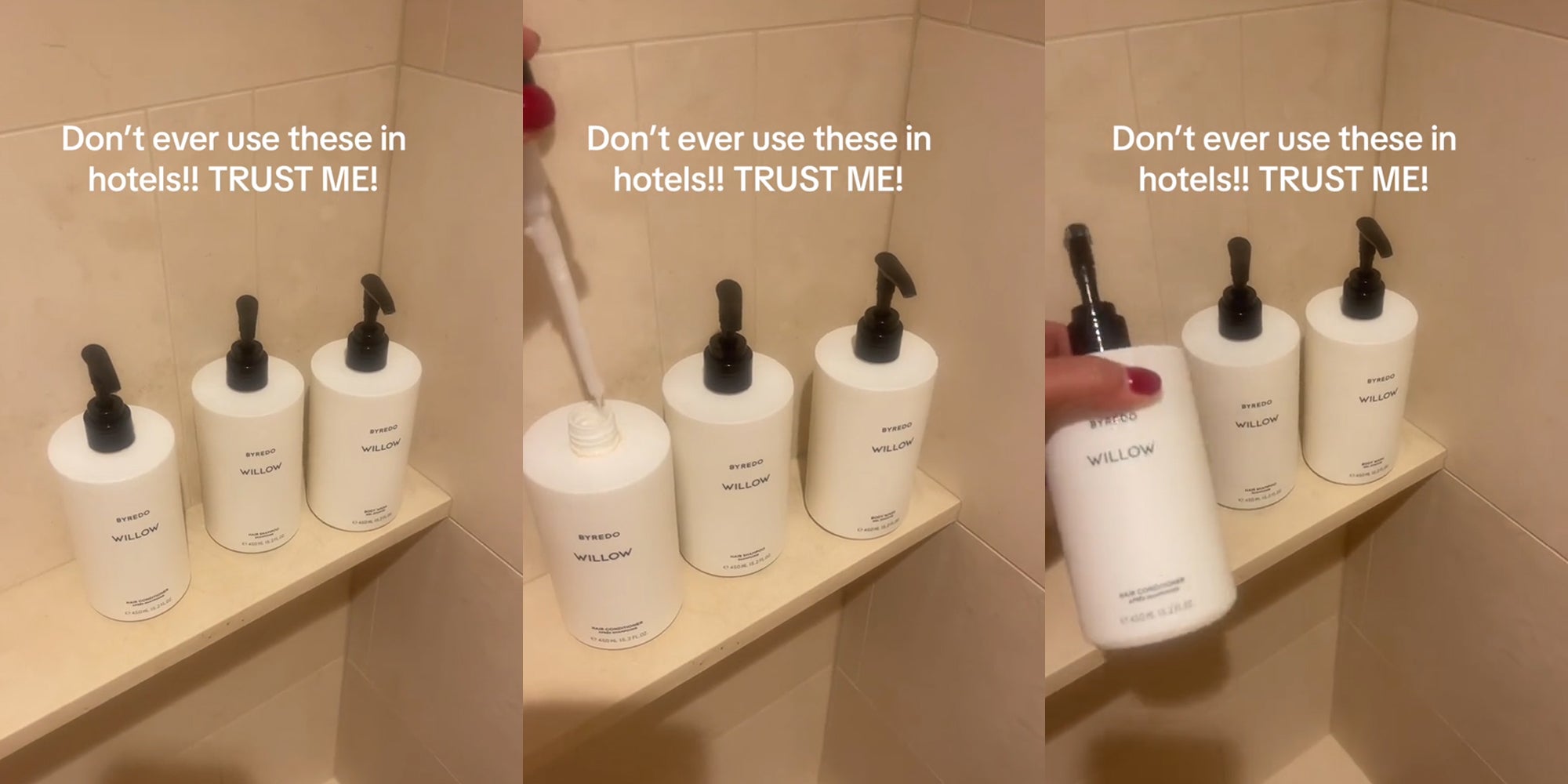 Hotel Expert Warns Against Shampoo and Conditioner Bottles
