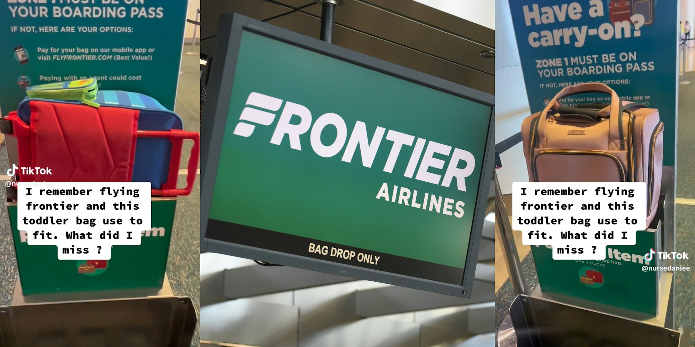 Frontier Airlines personal bag drop
