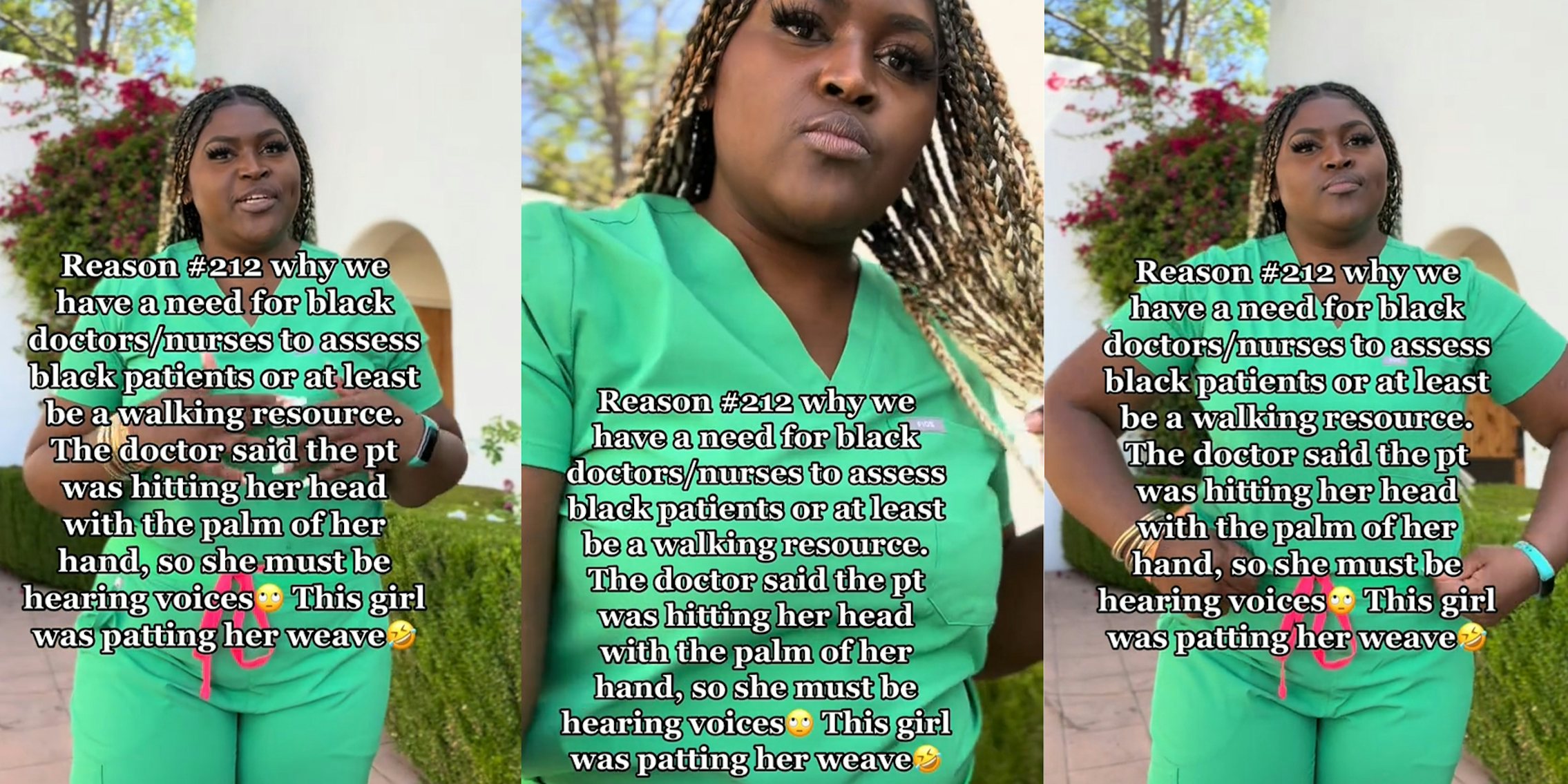 doctor thinks Black patient is hearing voices—she was patting her weave