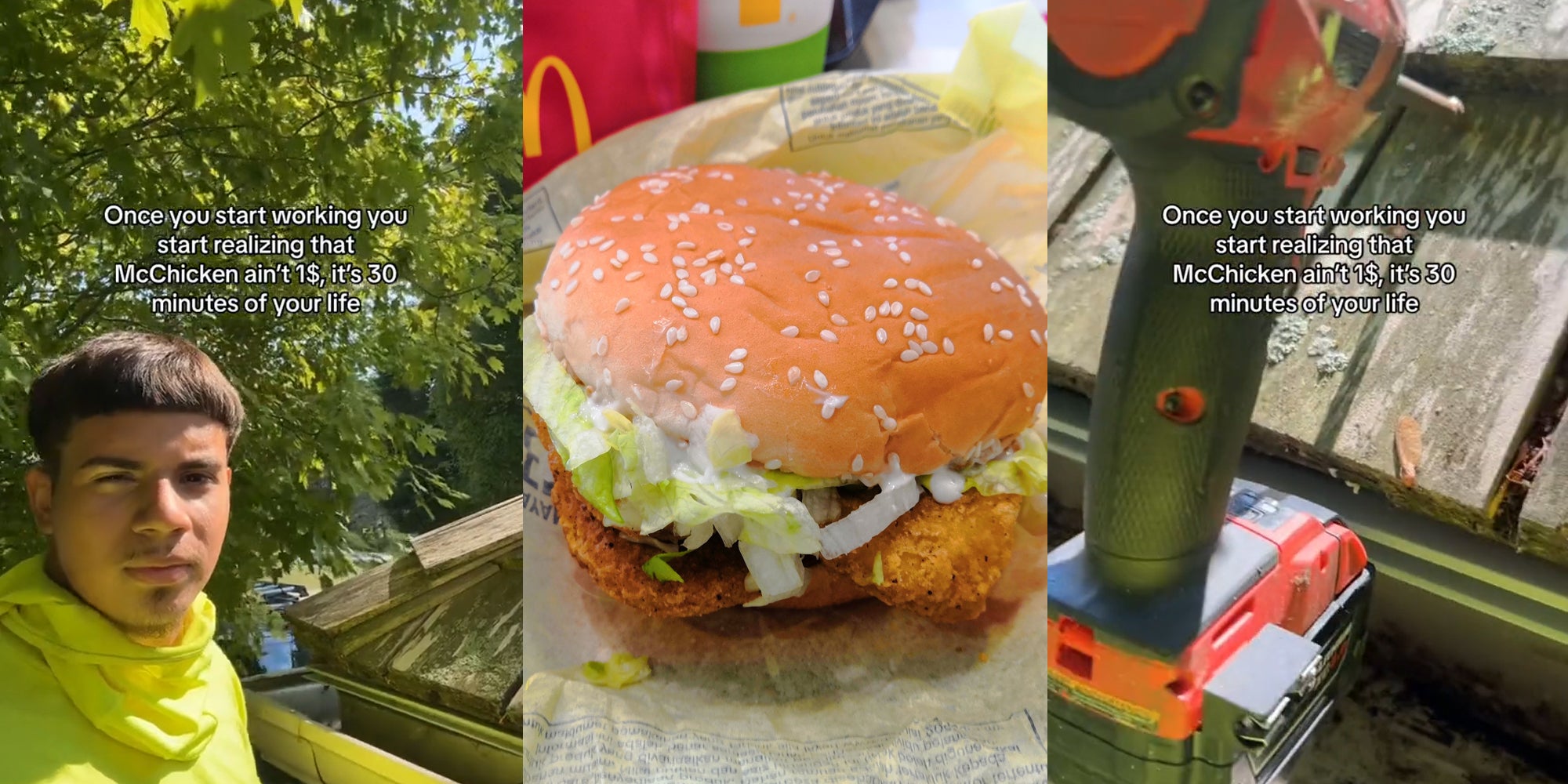 Worker Says McChicken Cost is Equivalent to 30 Minutes of Work