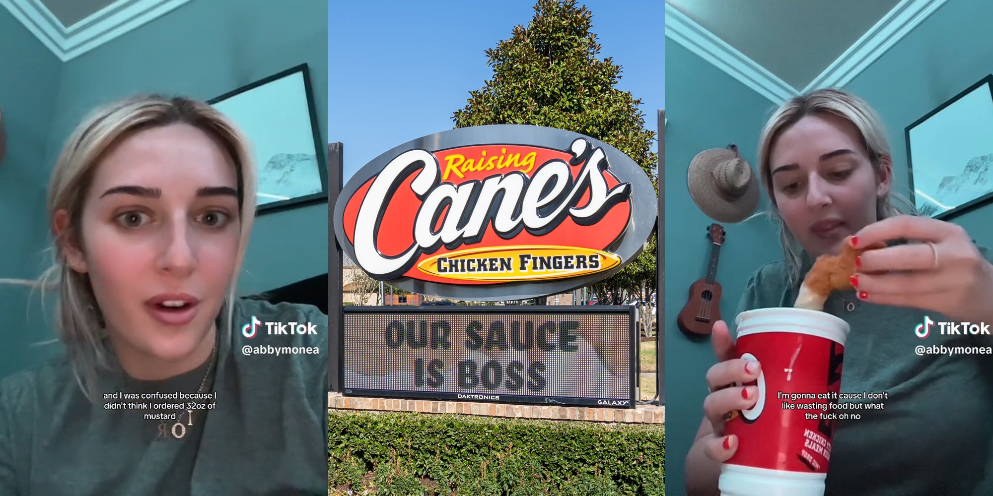 Raising Cane's Customer Receives 32Ounce Cup of Mustard