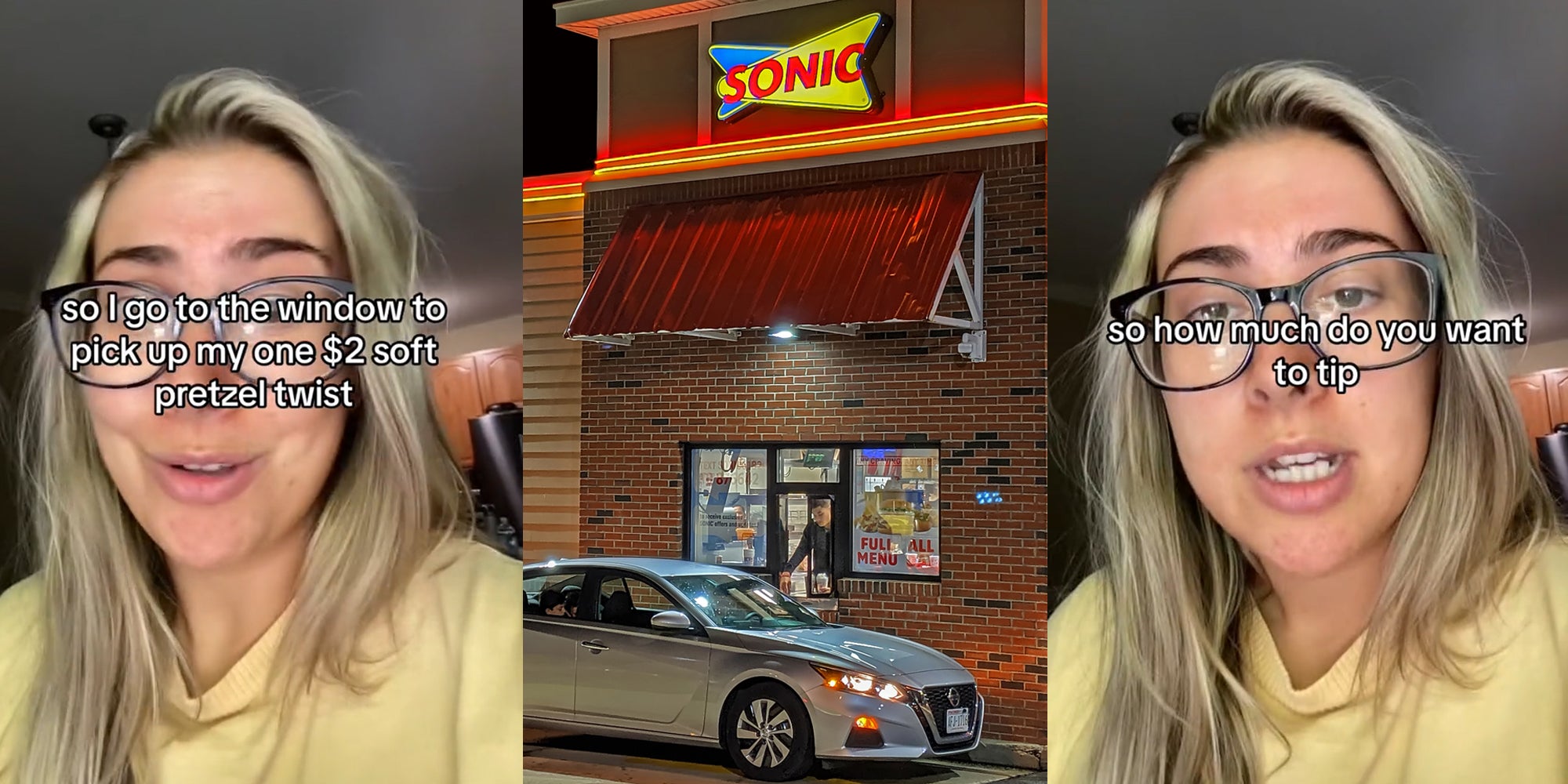 Customer Says Sonic Worker Asked Her to Tip on 2 Pretzel