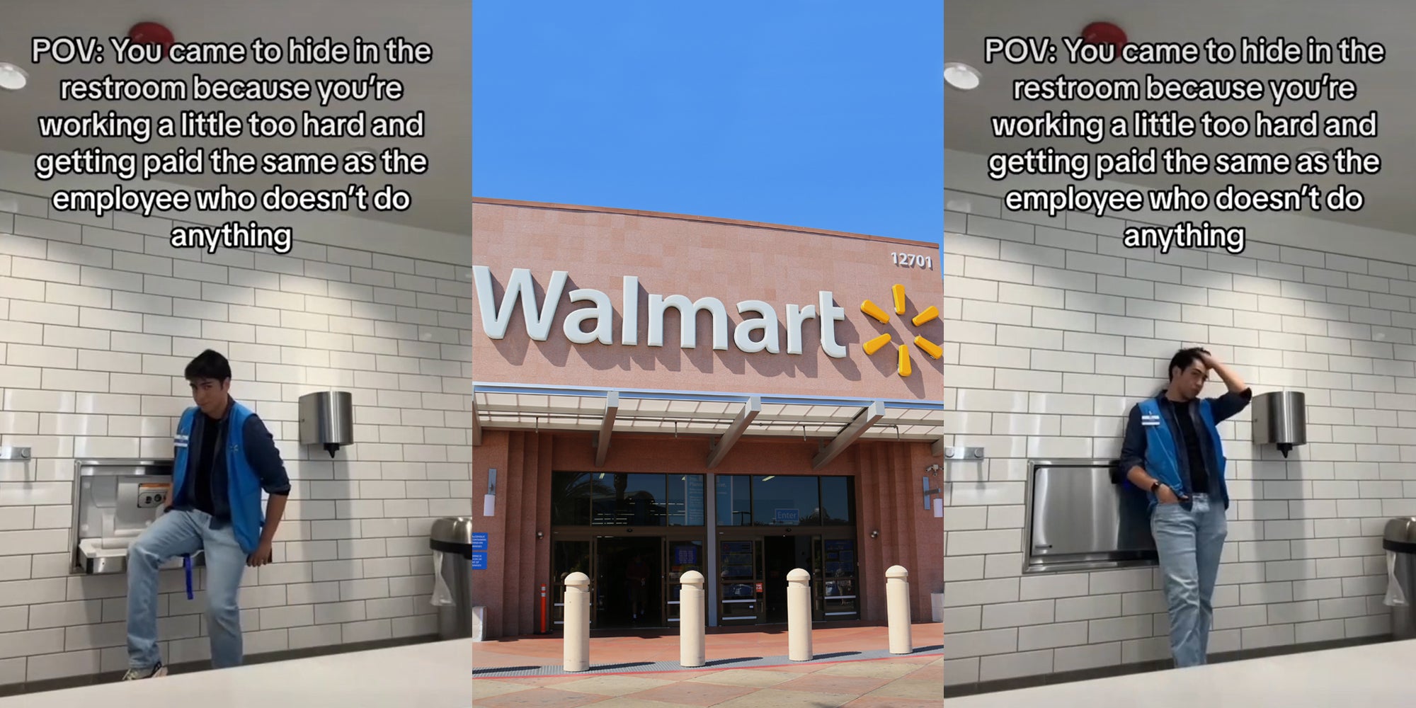 Walmart Worker Hides in the Bathroom After 'Working Too Hard'