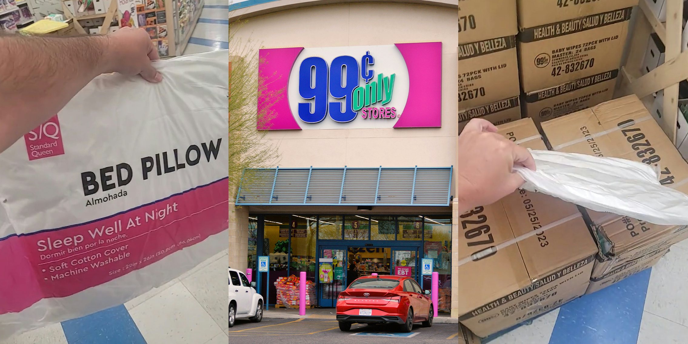 Customer complains about 'flat pillow' he found at 99 Cent Store