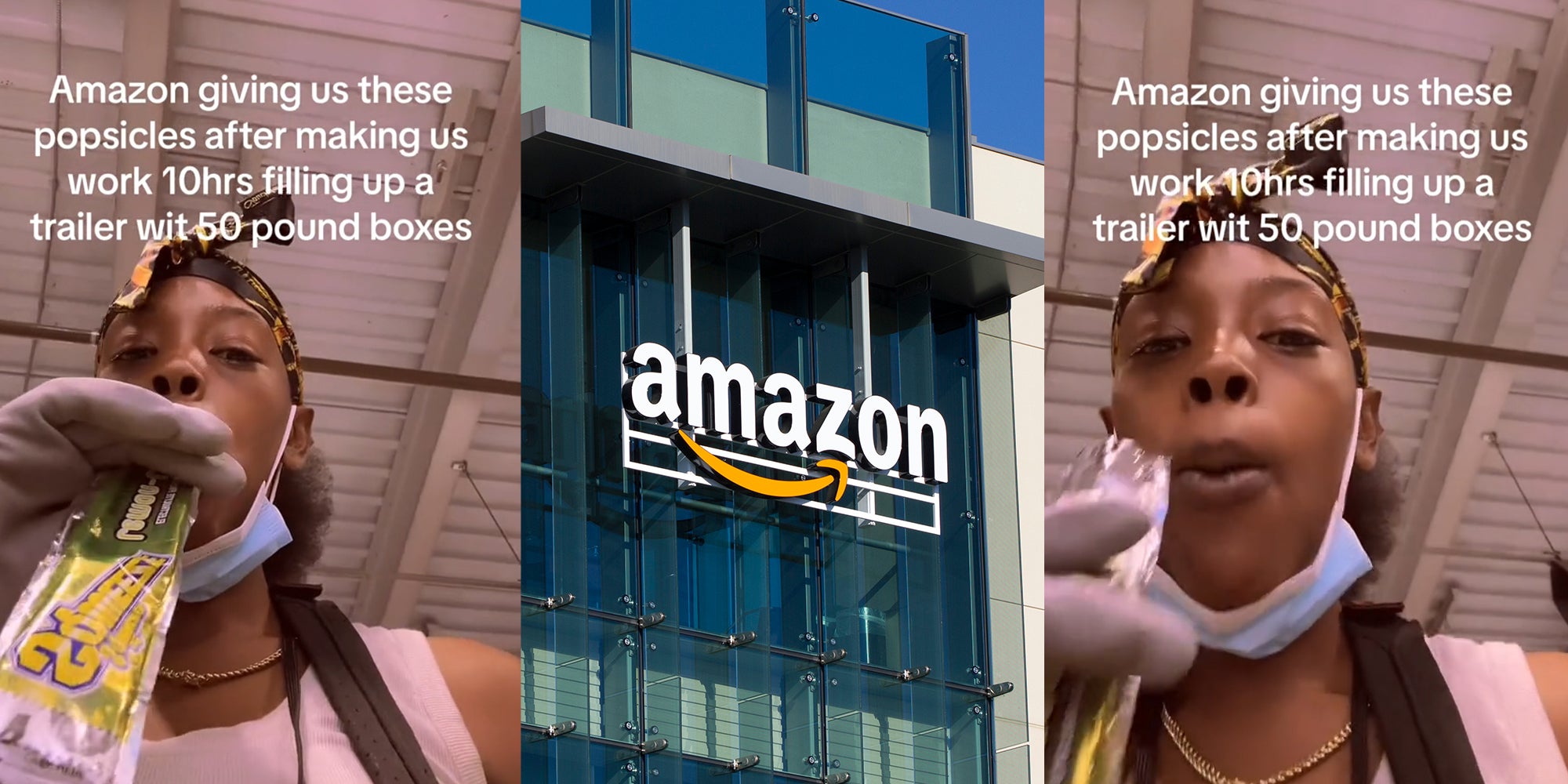 Amazon gives popsicles after warehouse worker's 10-hour shift filling 50-pound boxes in heat