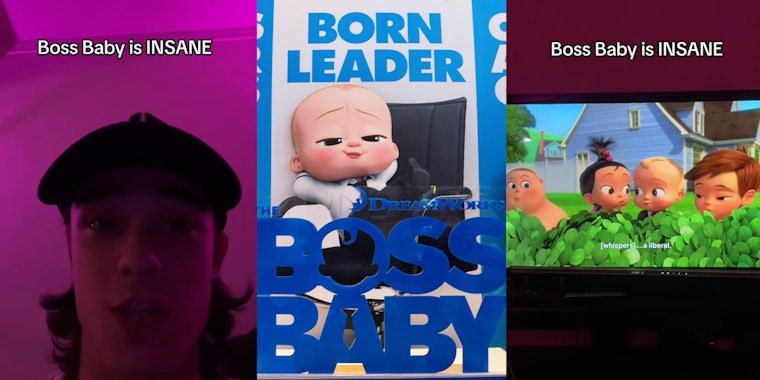 Guy finds out Boss Baby franchise is political